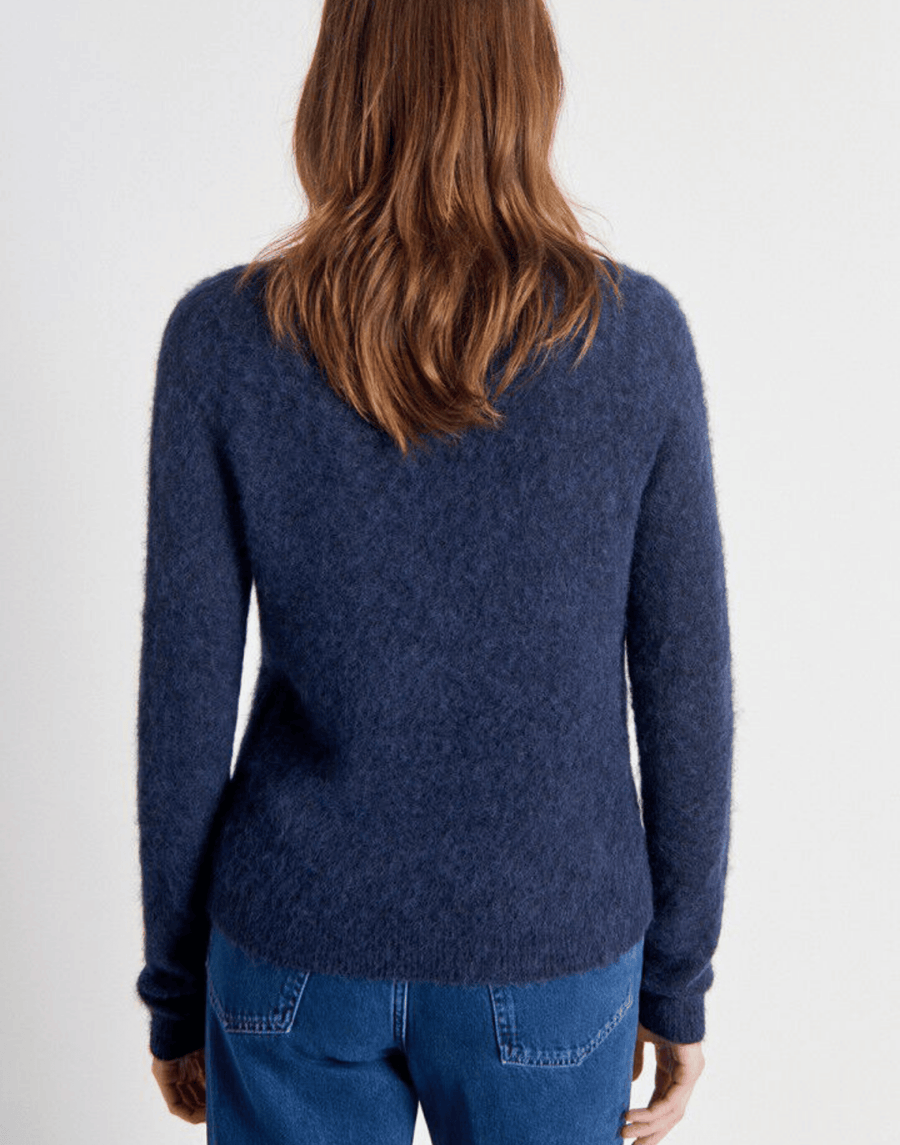 Navy Alpaca Blend Nenybay Pullover