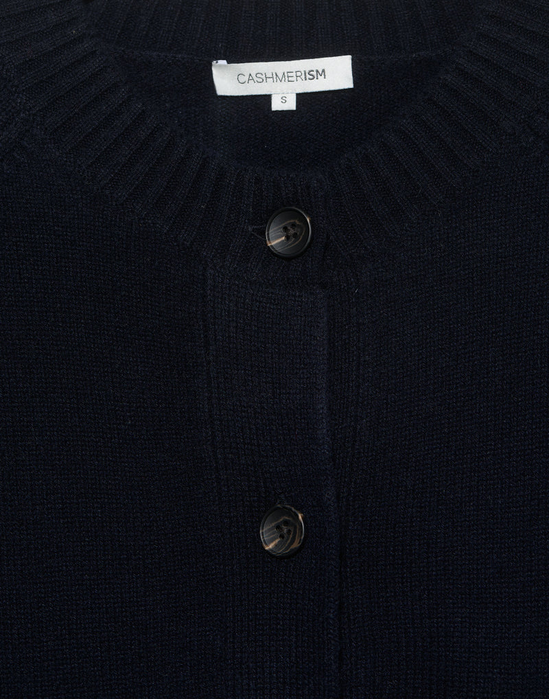 Navy Cashmere Chunky Deluxe Cardigan