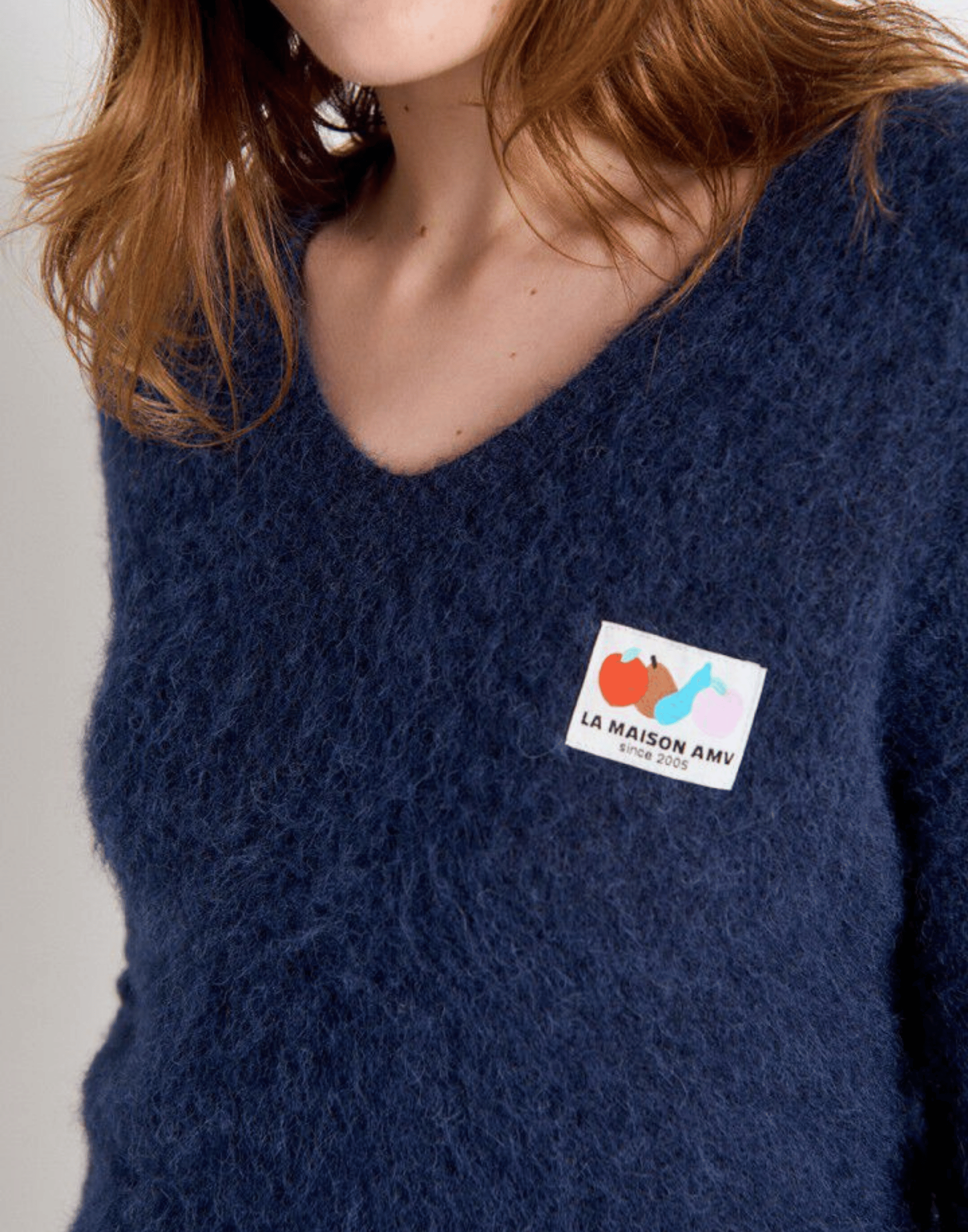 Navy Alpaca Blend Nenybay Pullover