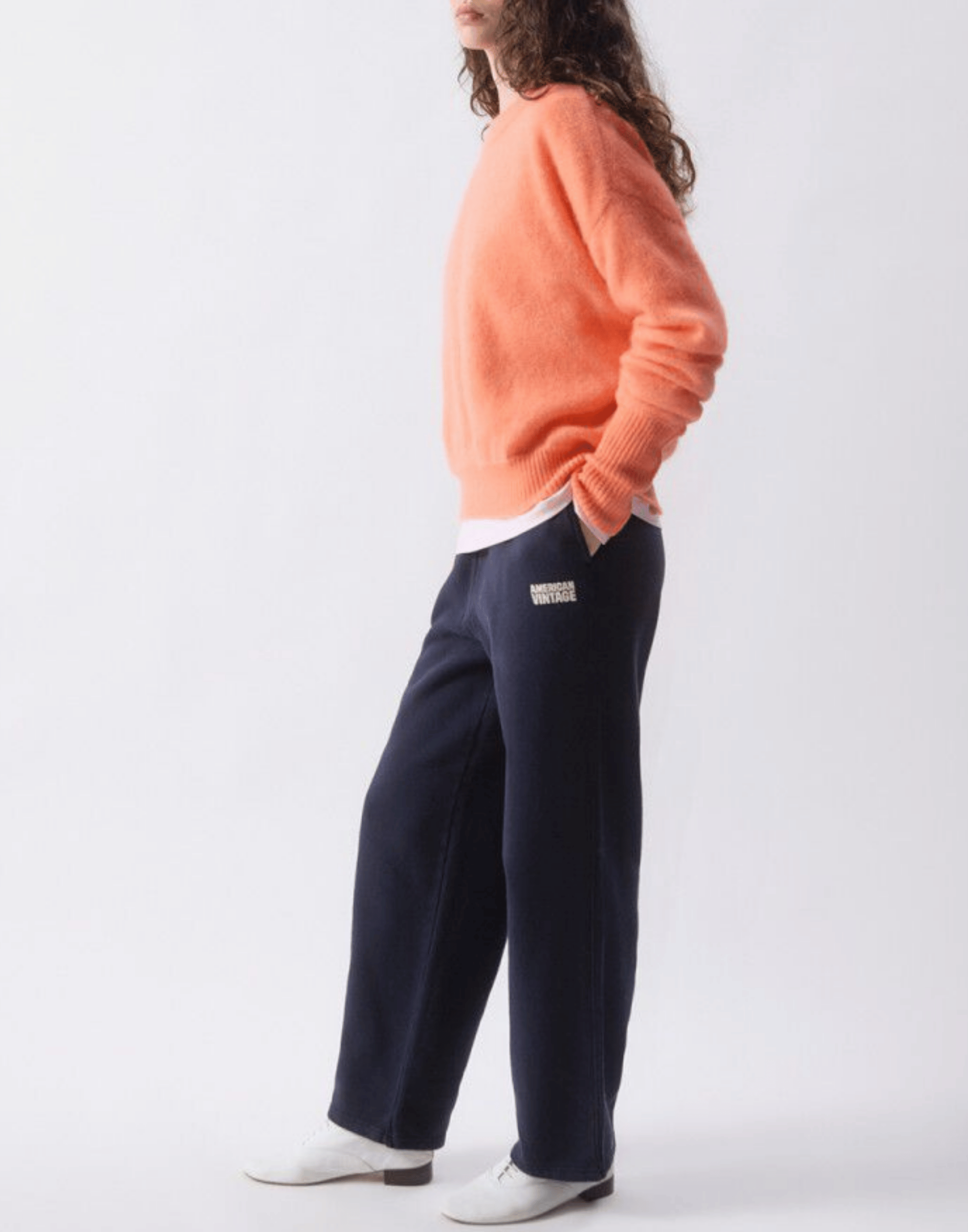 Vintage Navy Cotton Plizzy Track Pants