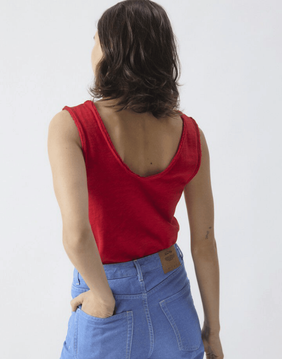 Tomato Red Cotton Sonoma Tank Top