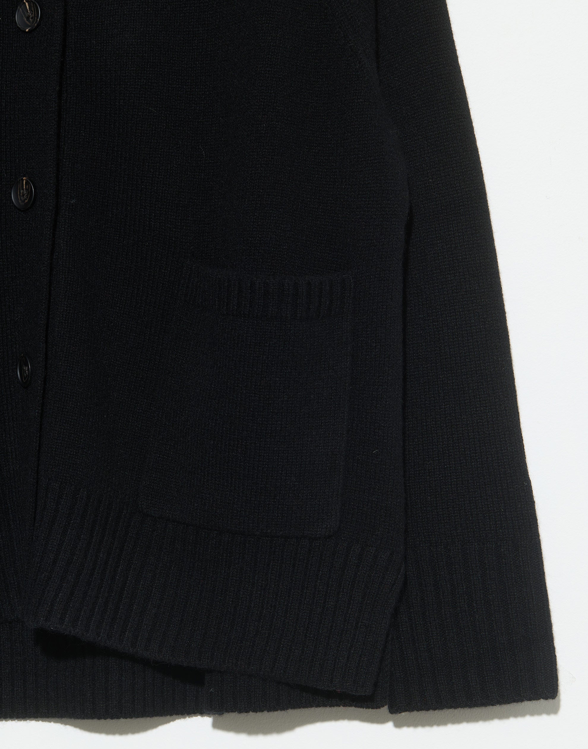 Black Cashmere Chunky Cardigan