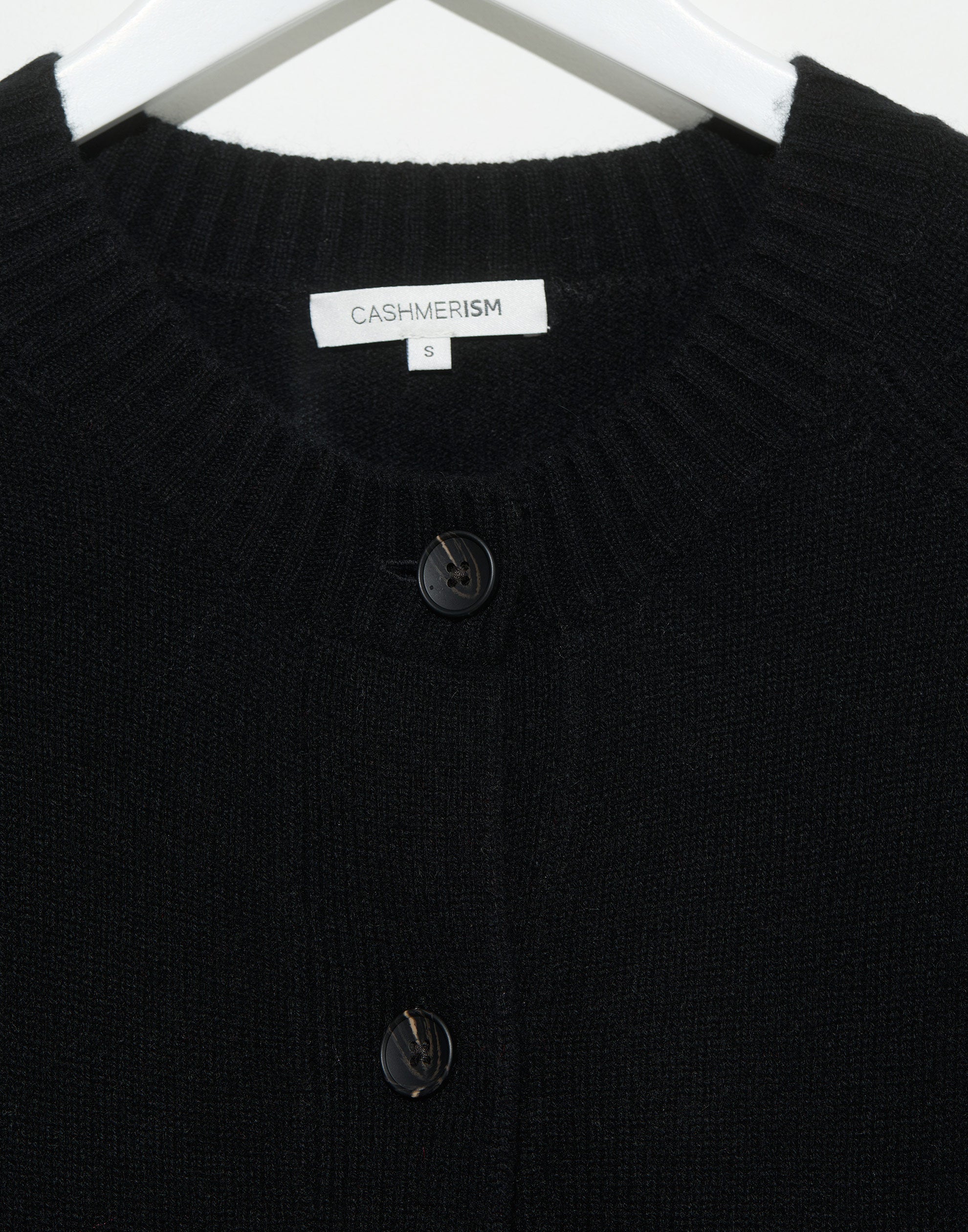 Black Cashmere Chunky Cardigan