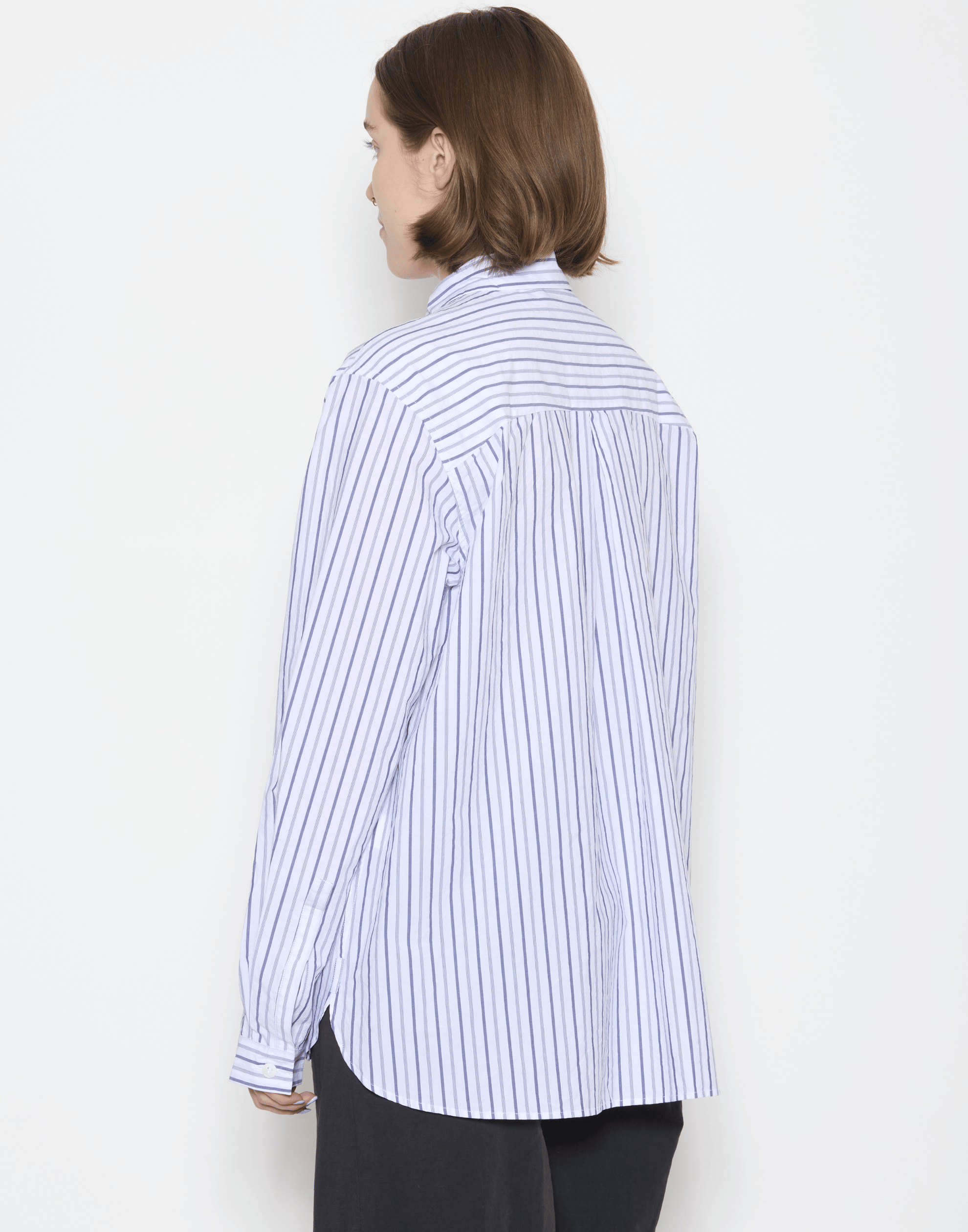 Multi Stripe Cotton Loose Tyrol Shirt