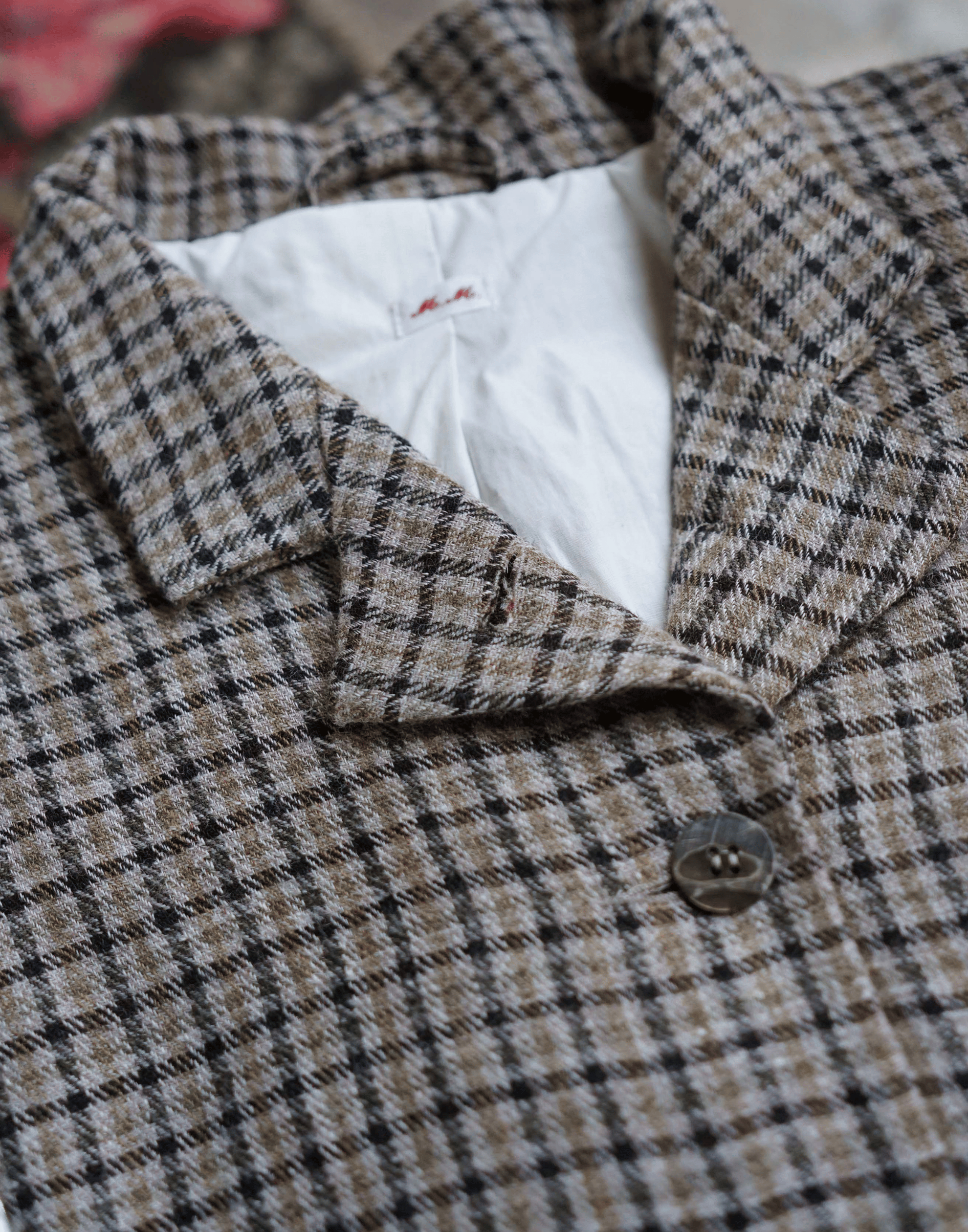 Light Shepherd’s Plaid Wool Dominique Blazer