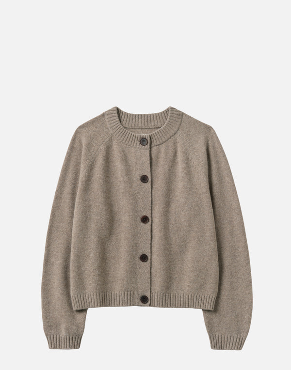 Linseed Wool & Cashmere Raglan Cardigan