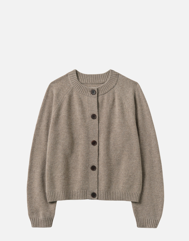 Linseed Wool & Cashmere Raglan Cardigan