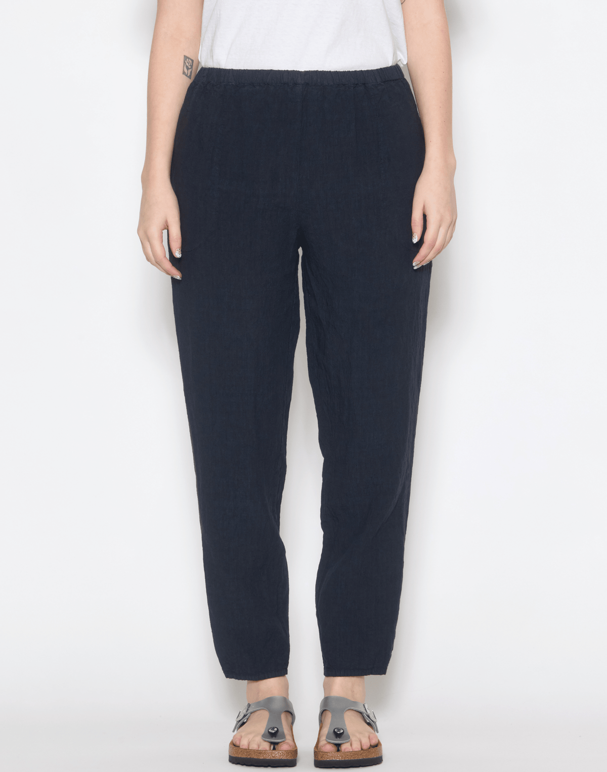 Danish Blue Linen Yilin Simple Pants