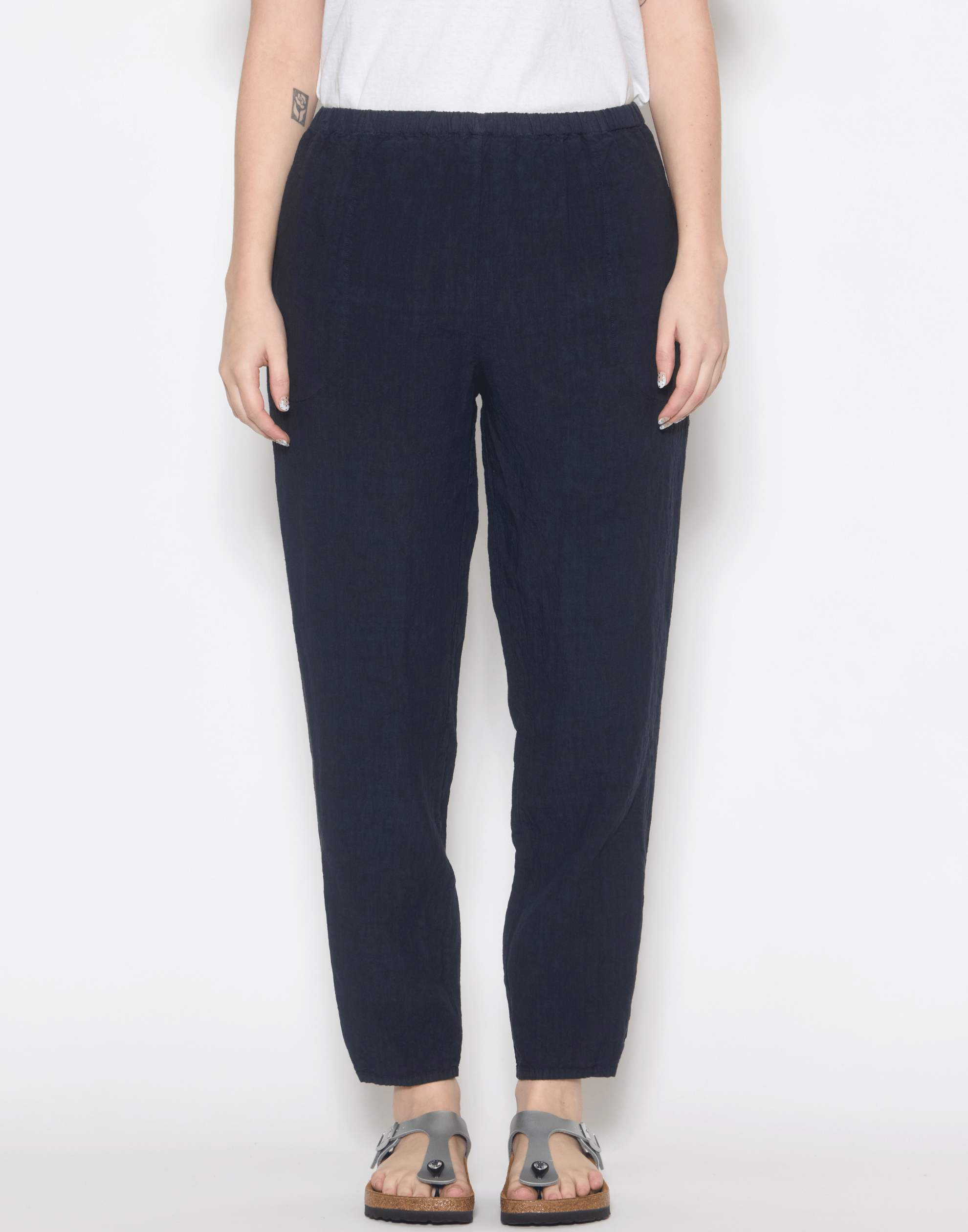 Danish Blue Linen Yilin Simple Pants