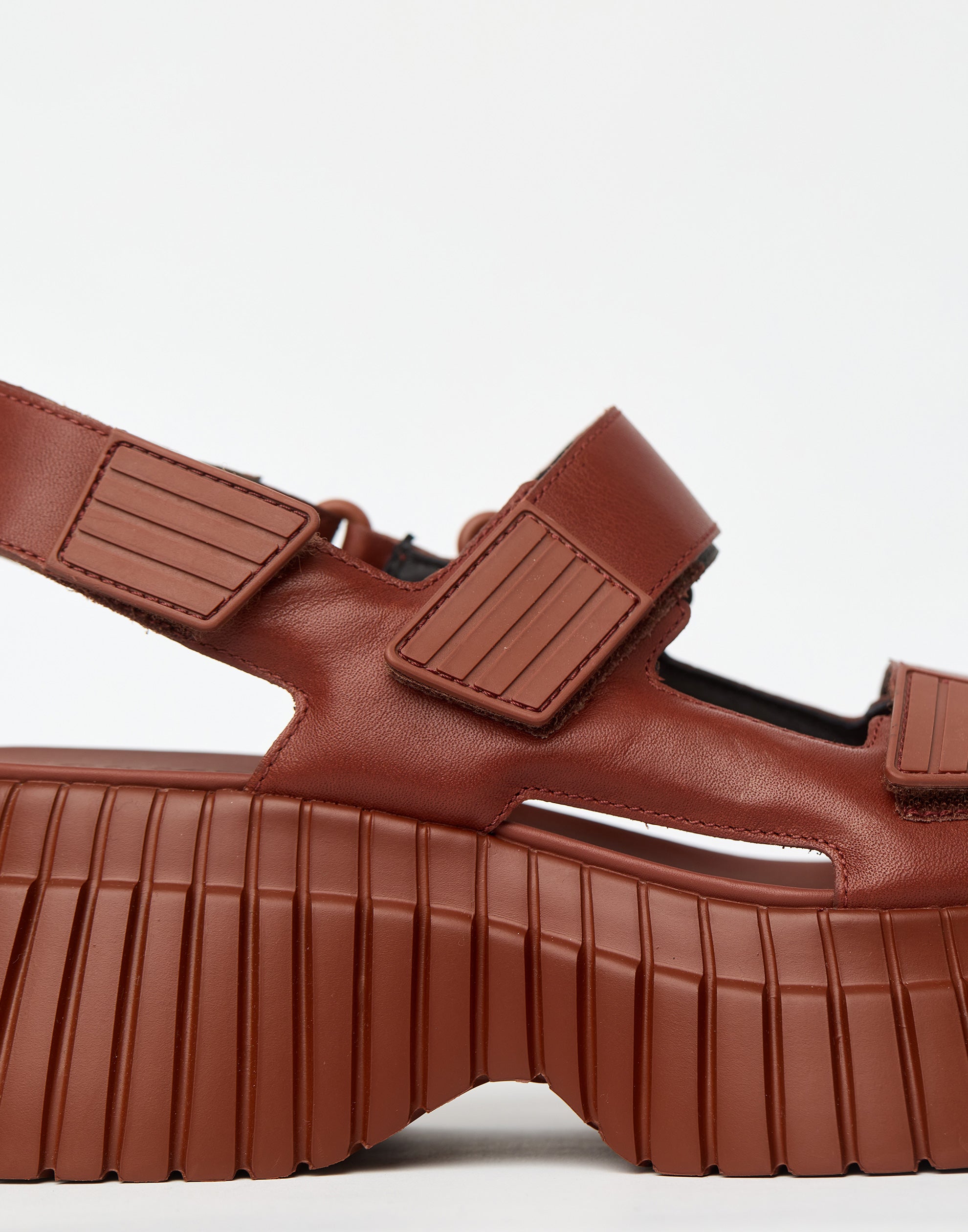 Cognac Leather Pix Platform Sandals