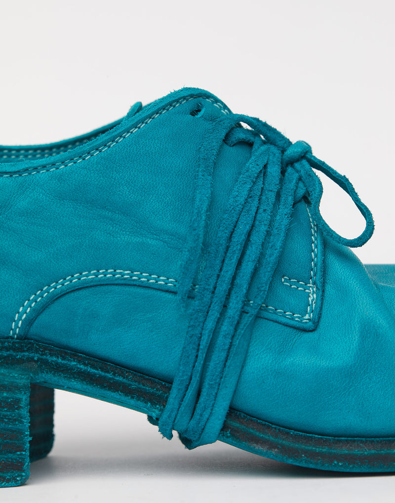 Turquoise Blue 792 Leather Lace Up Shoes
