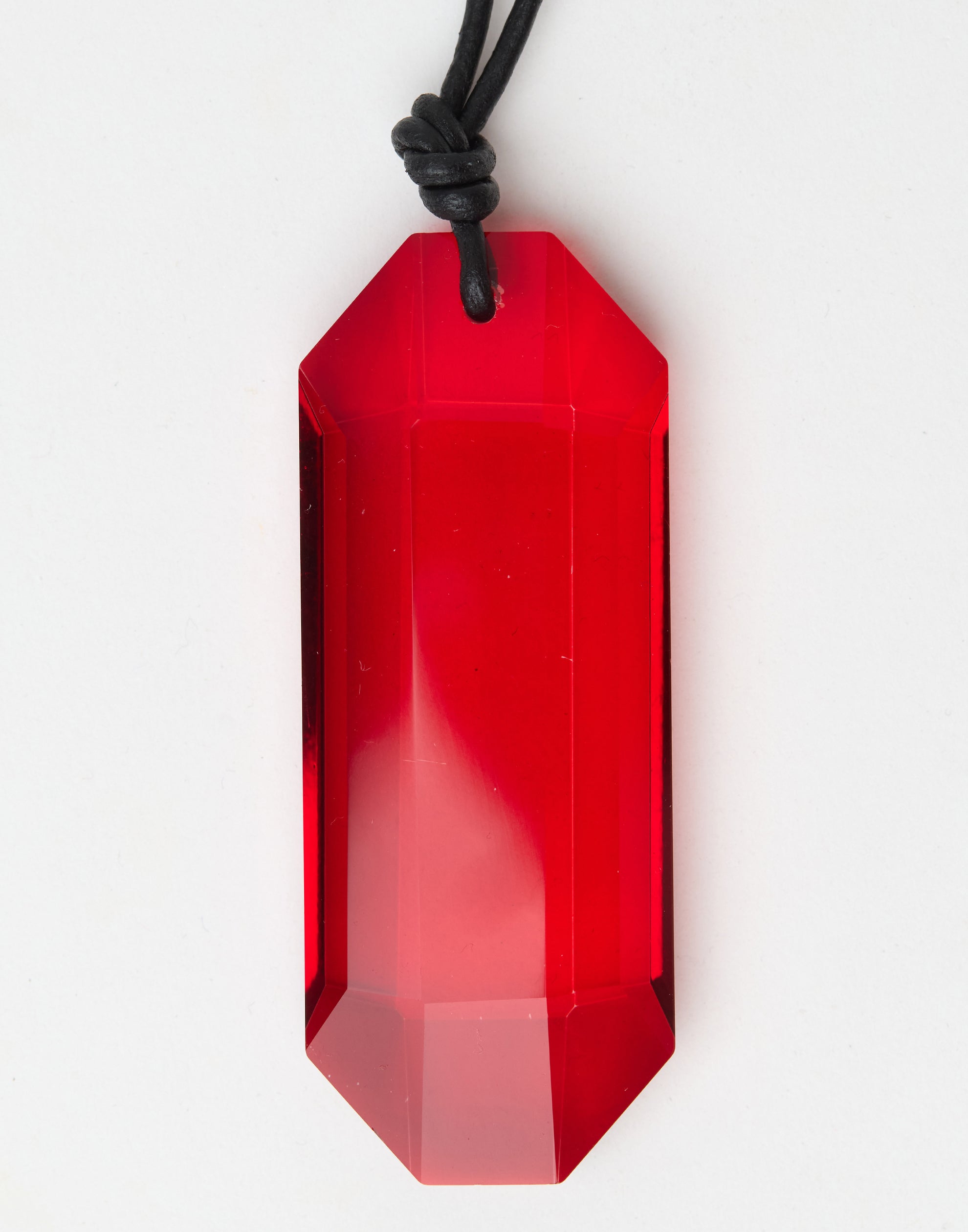 Red Glass Pendant Necklace