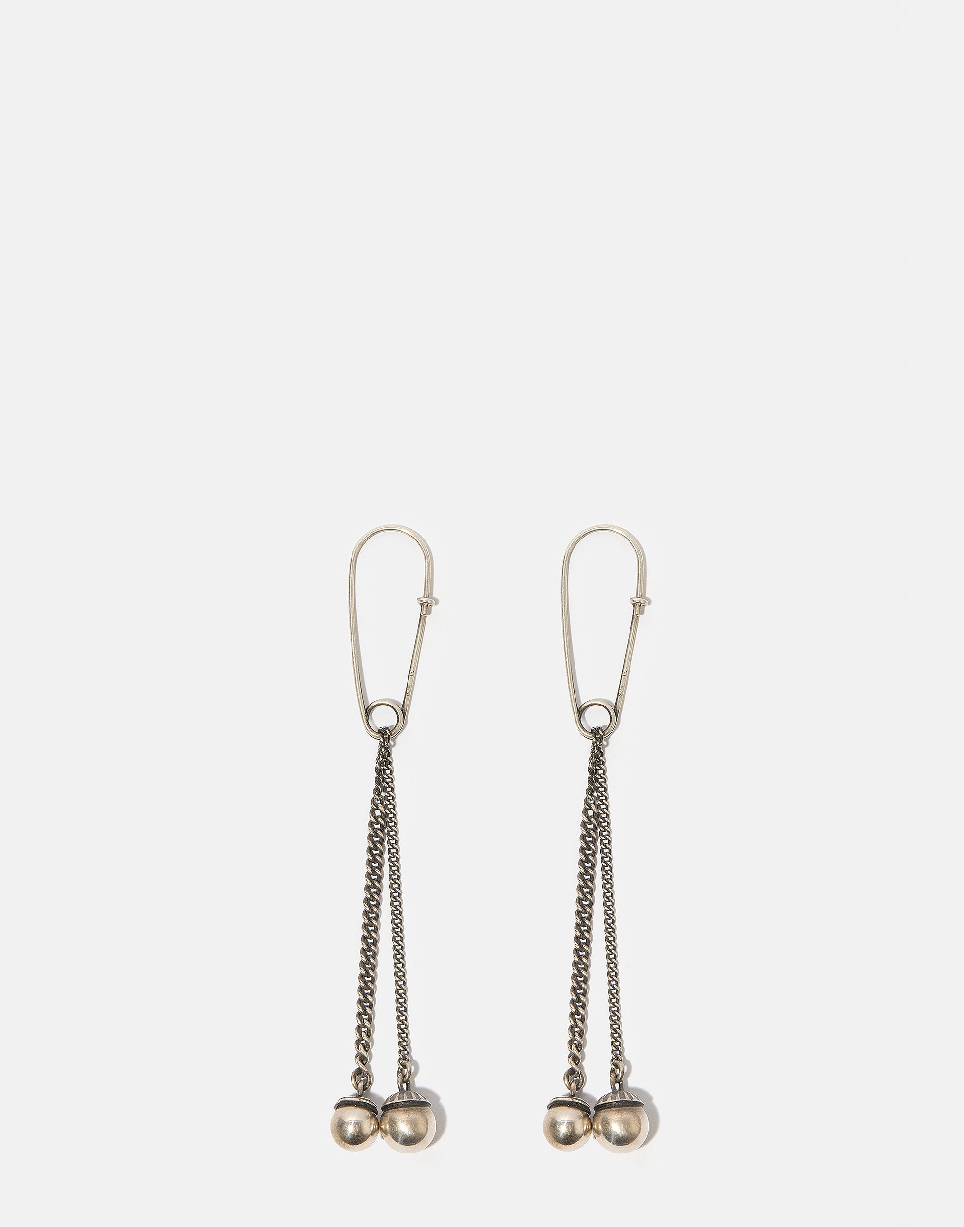 Silver Sliding Pearls Earrings