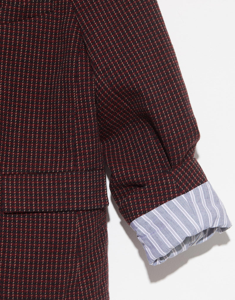 Red Check Wool Tyrol Jacket