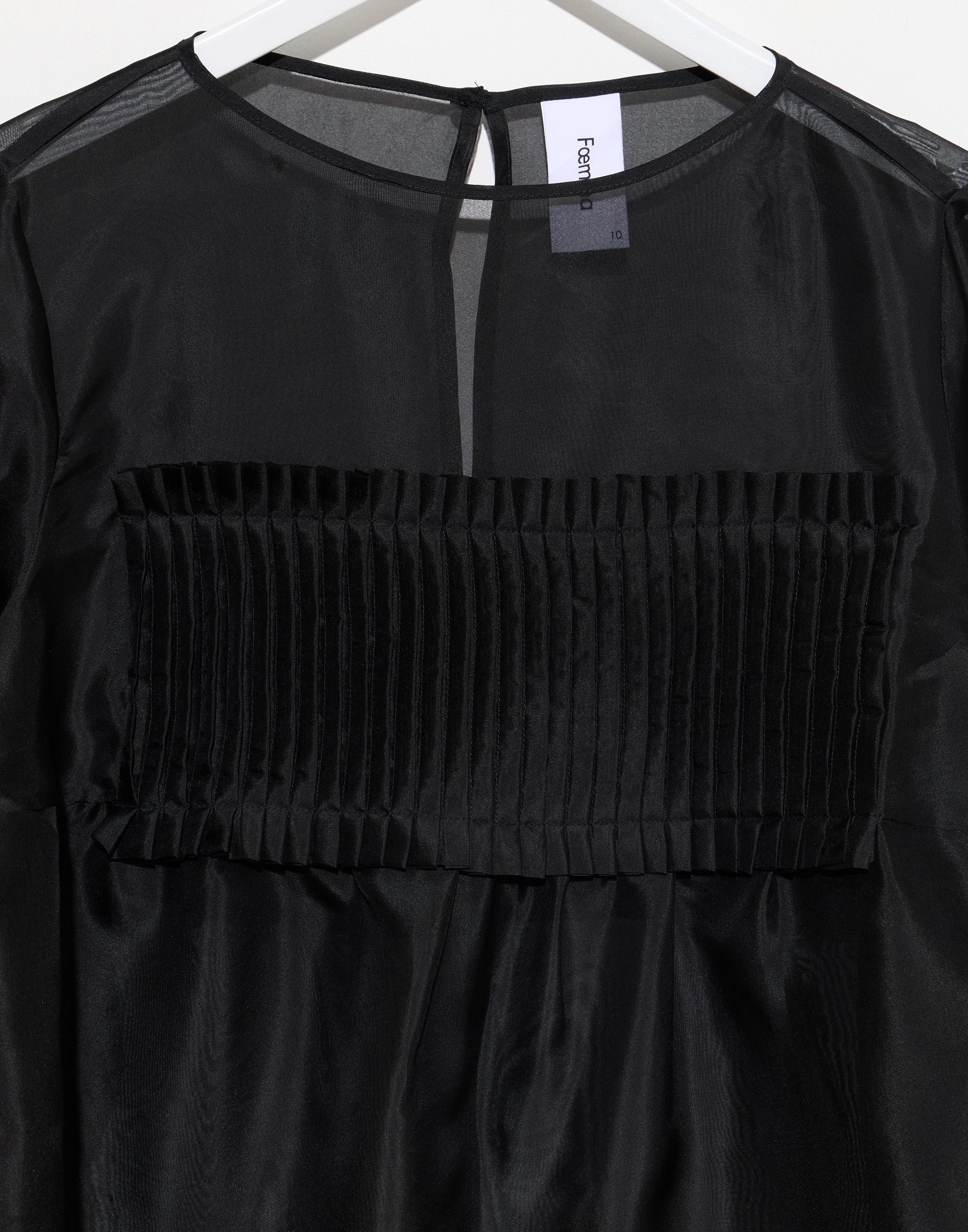 Black Silk Organza Wilma Dress