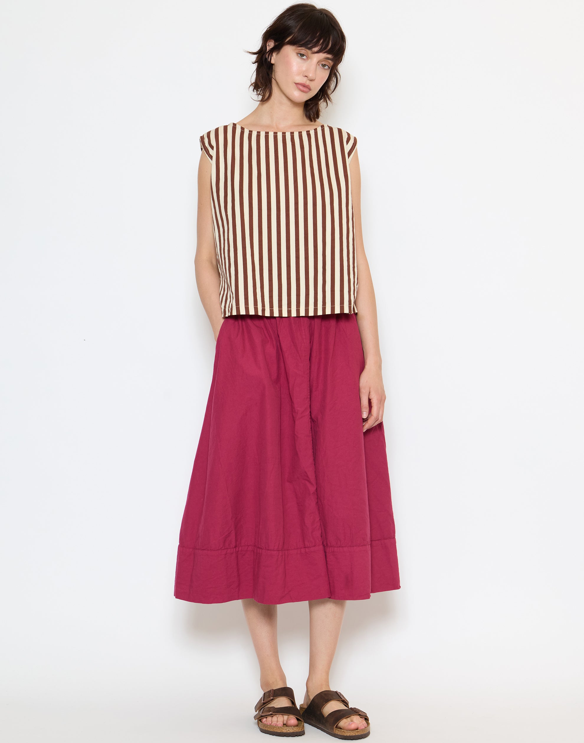 Berry Cotton Twill Ash Skirt