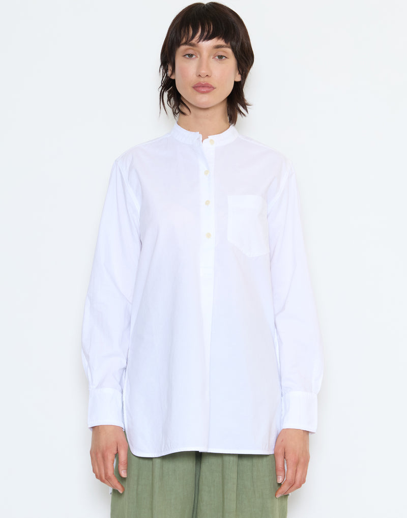 White Cotton Taro Oxford Shirt