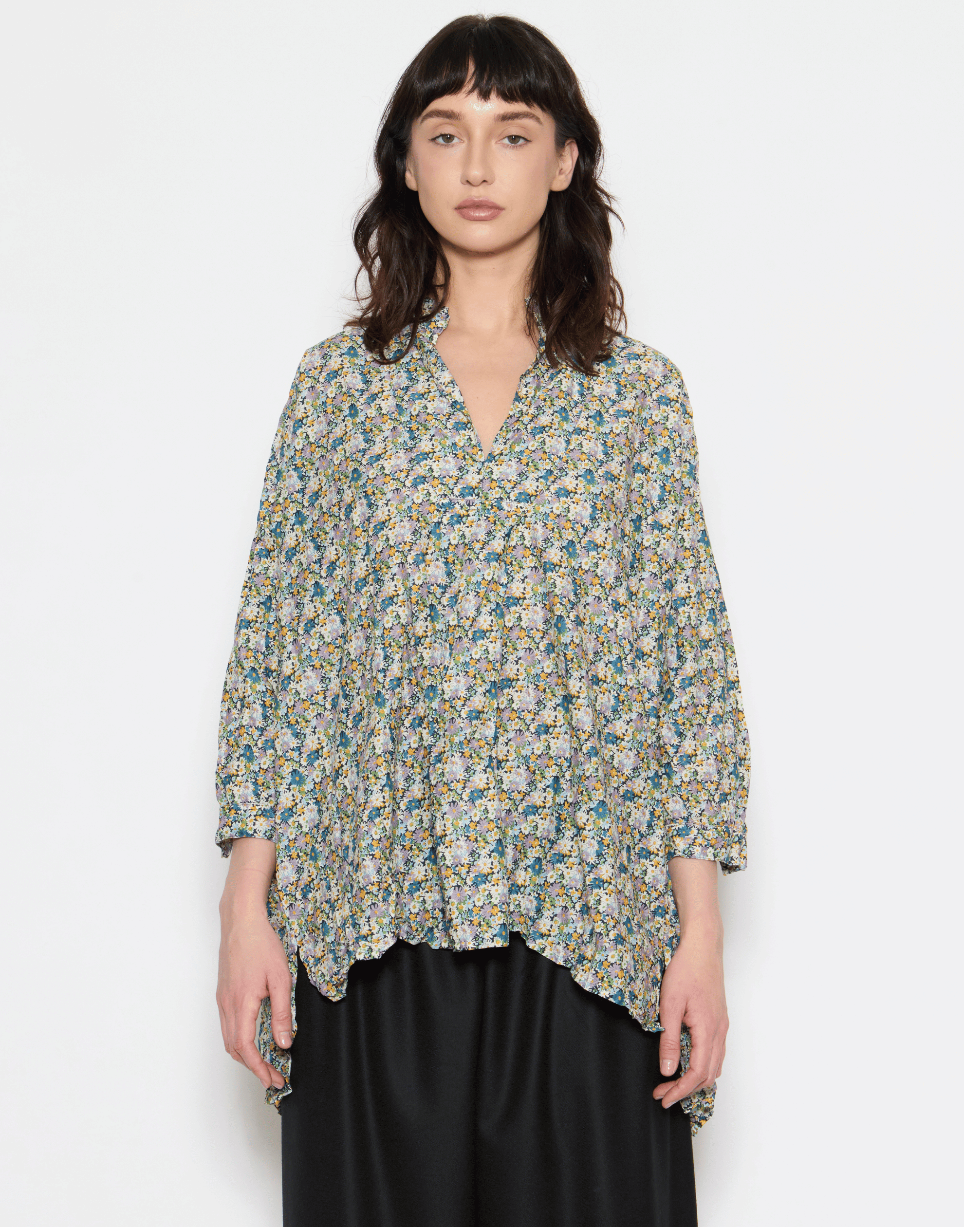 Daisy Floral Liberty Print Cotton Kora Lavato Top