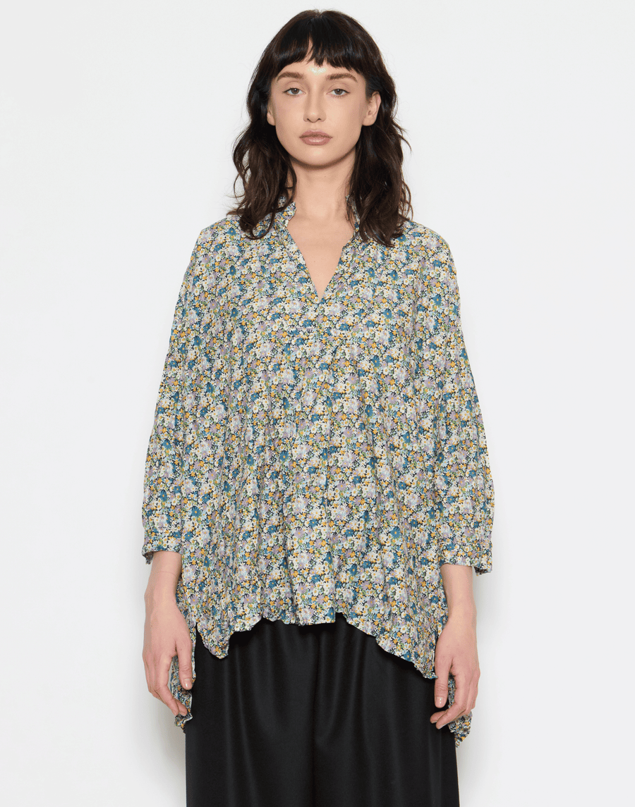 Daisy Floral Liberty Print Cotton Kora Lavato Top