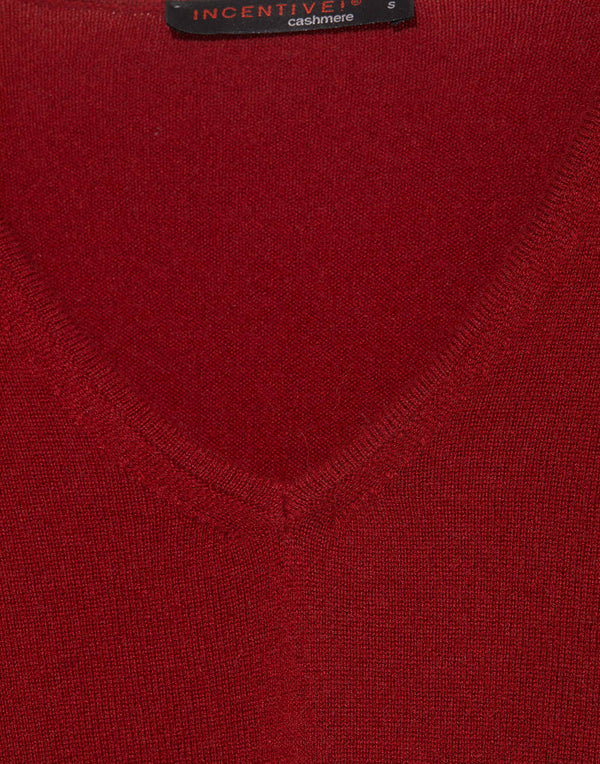 Carmine Red Cashmere Xenia Pullover