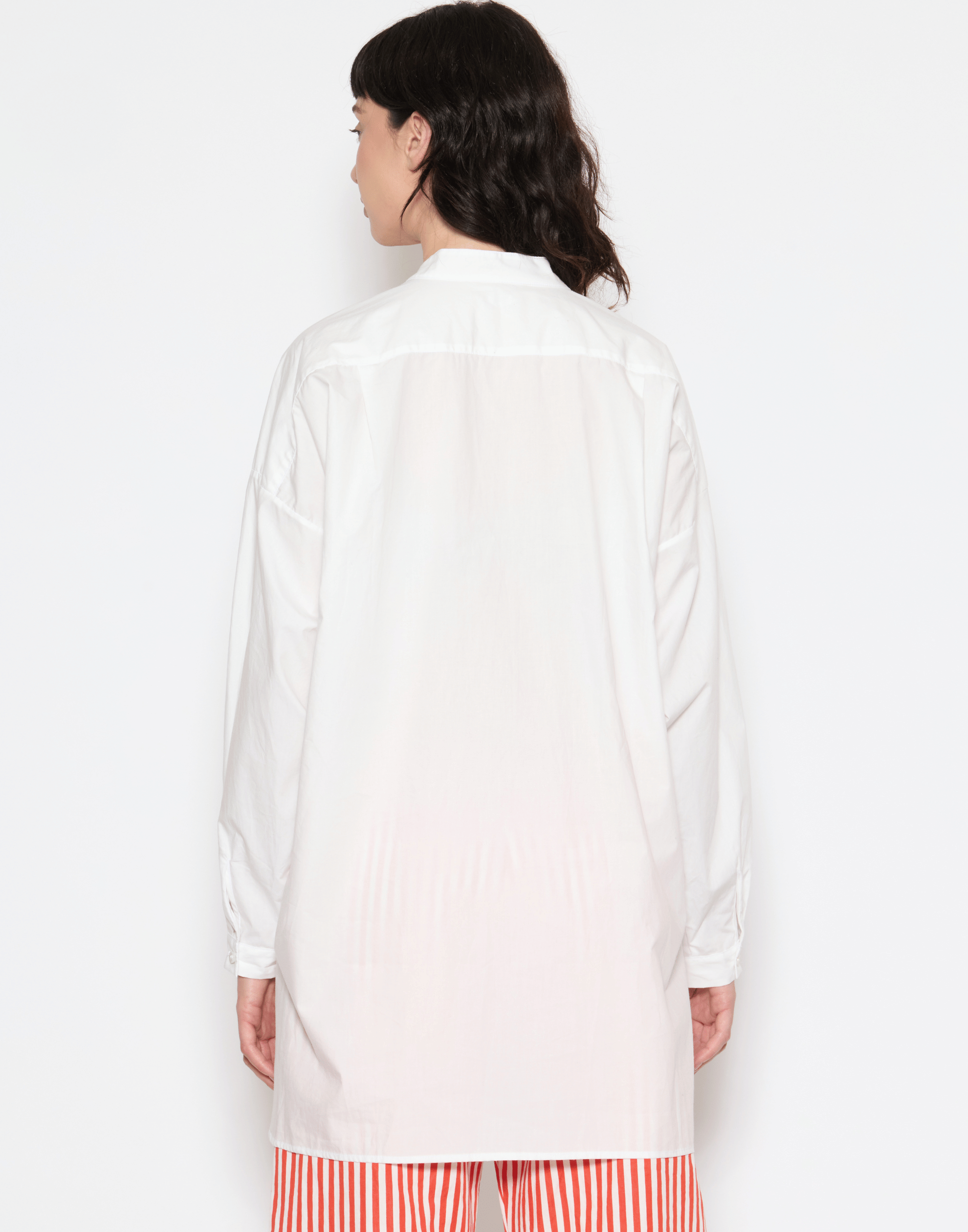 White Cotton Poplin Coal Miner’s Shirt