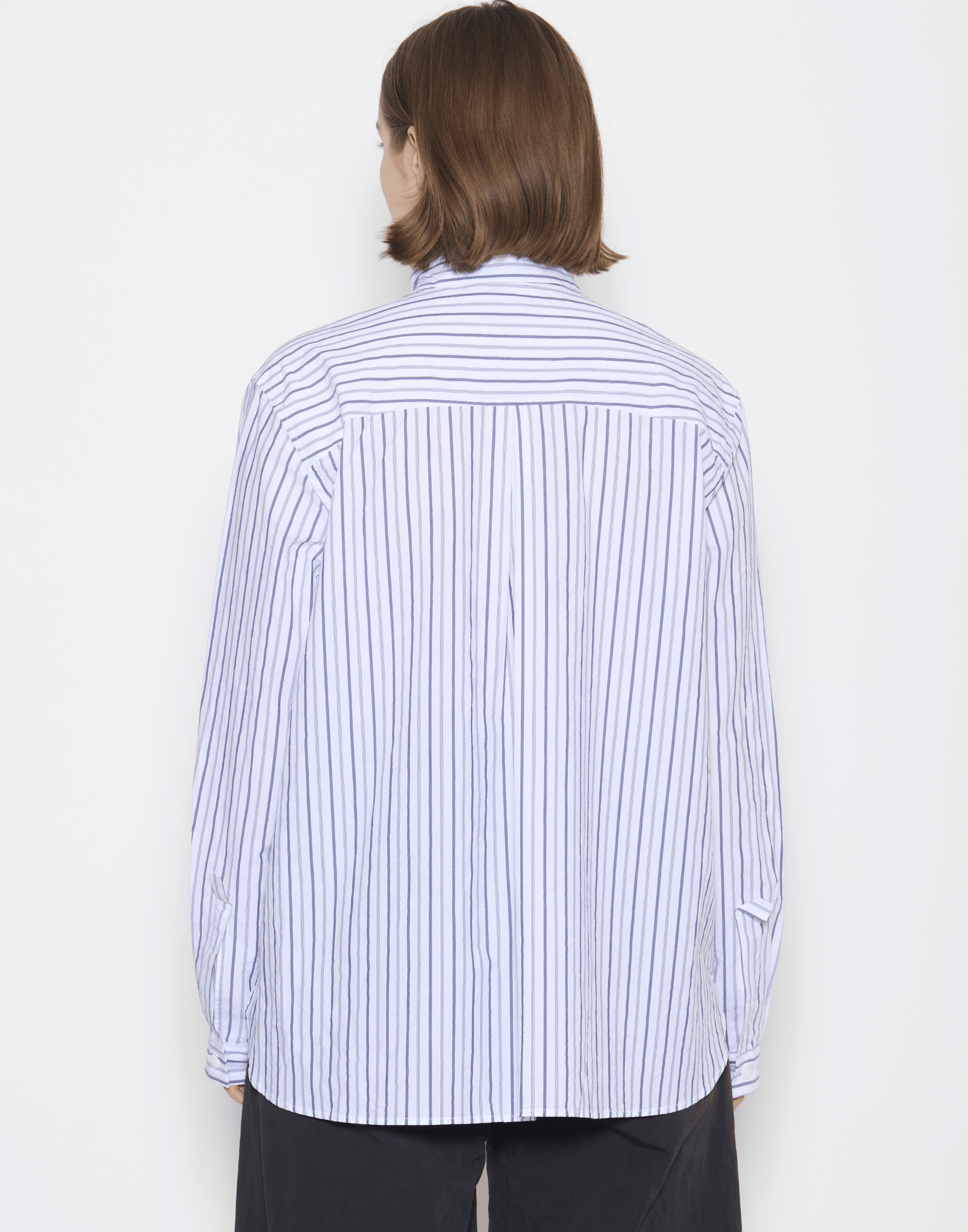 Multi Stripe Cotton Loose Tyrol Shirt
