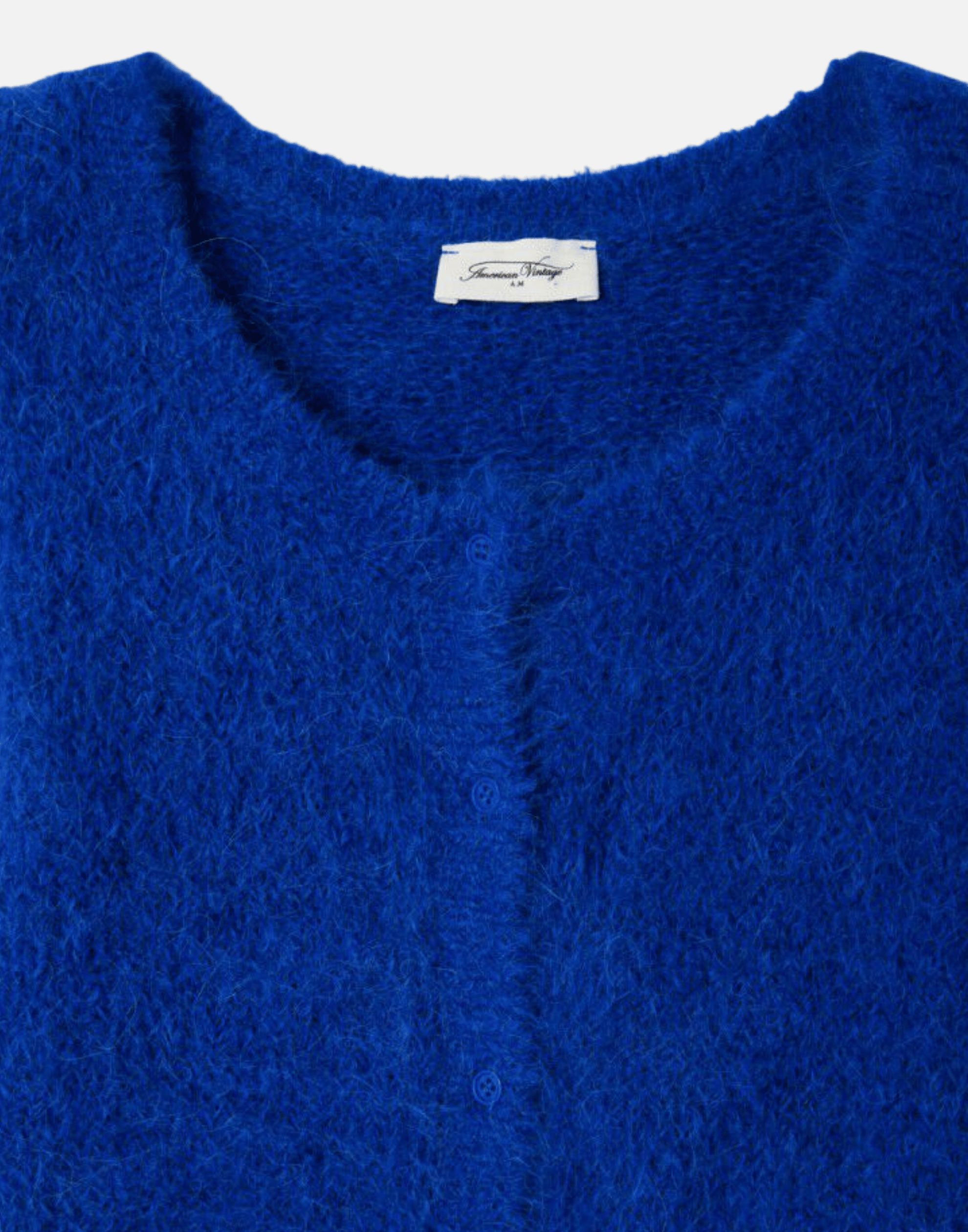 Royal Blue Marl Alpaca Blend Niby Cardigan