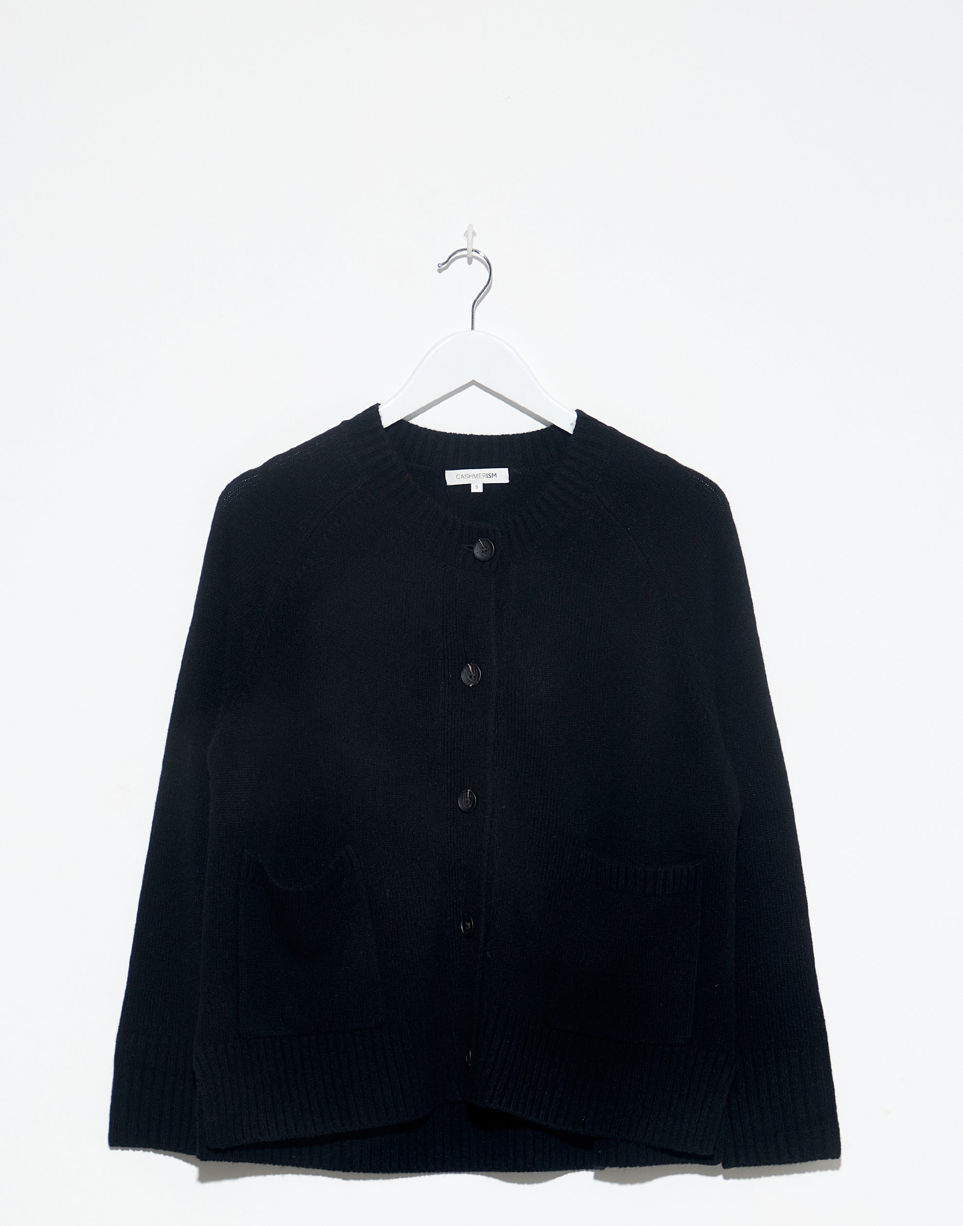 Black Cashmere Chunky Cardigan