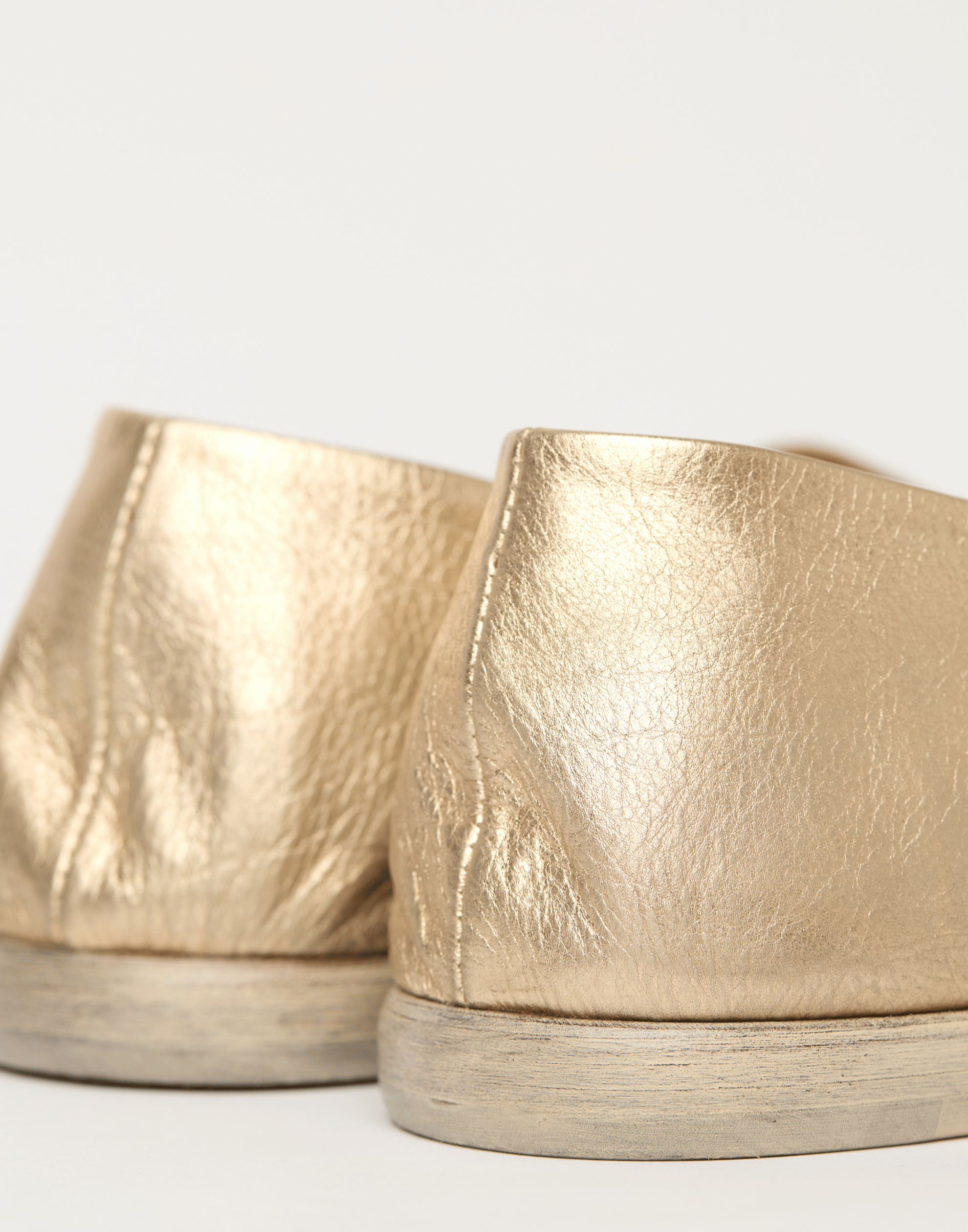 Platinum Foil Leather Mandolo Loafers