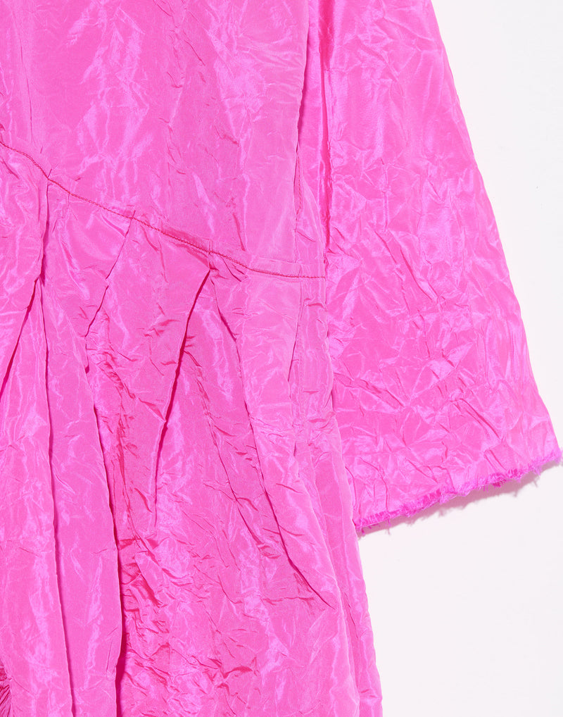 Fuchsia Washed Silk Operaio Dress