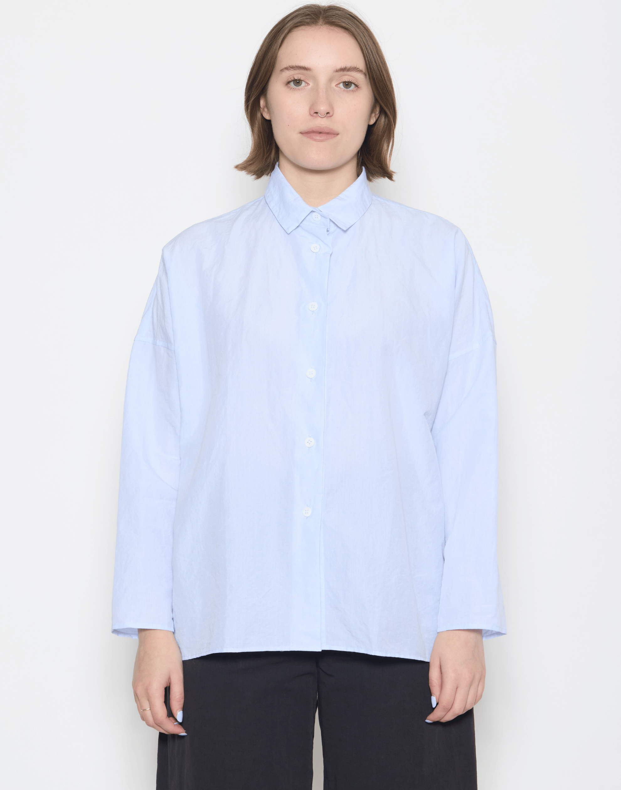 Azur Cotton & Linen Tina Shirt