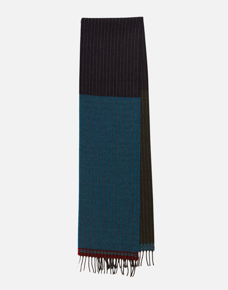 Blue & Brown Wool Chatham Scarf