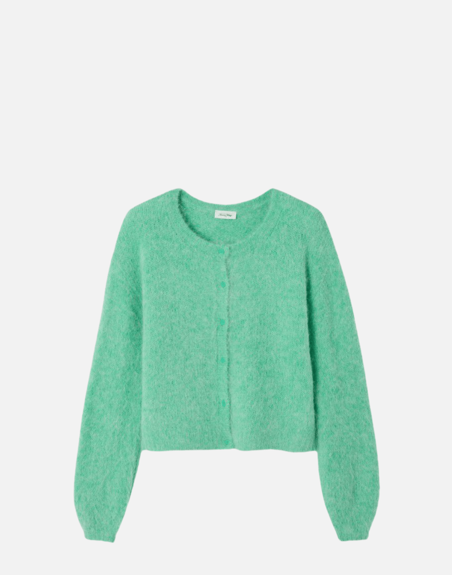 Mint Marl Alpaca Blend Niby Cardigan
