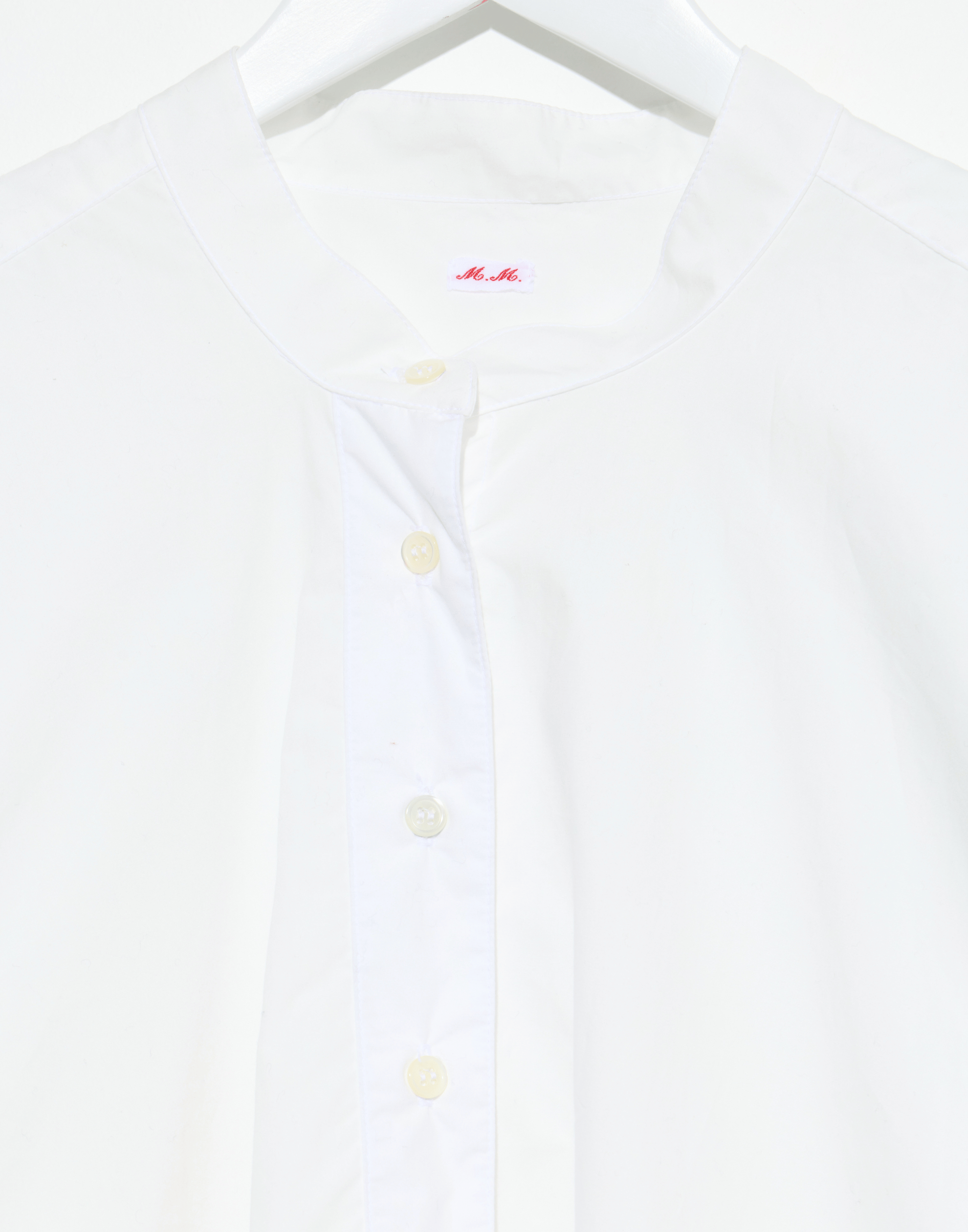 White Cotton Poplin Coal Miner’s Shirt