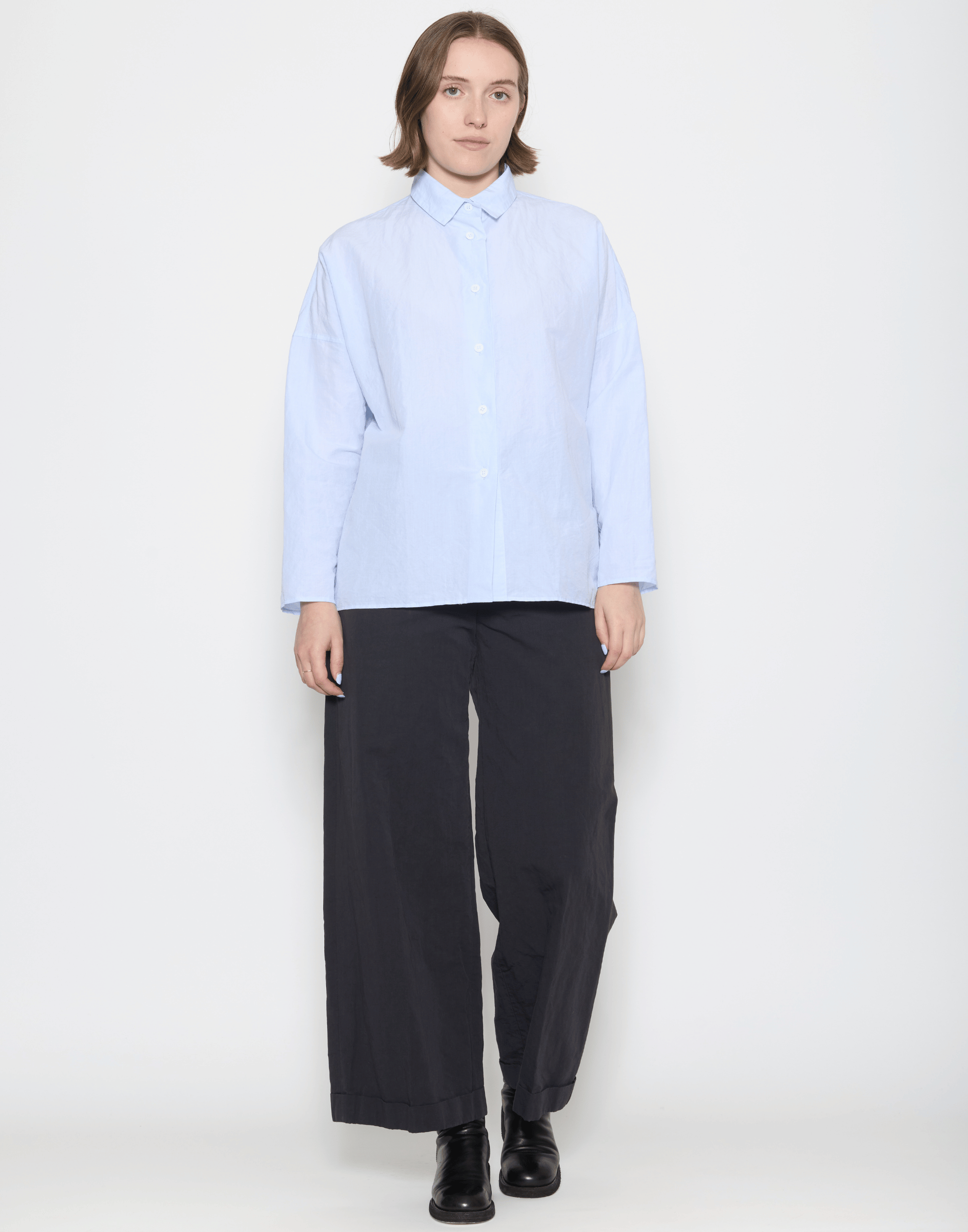 Azur Cotton & Linen Tina Shirt