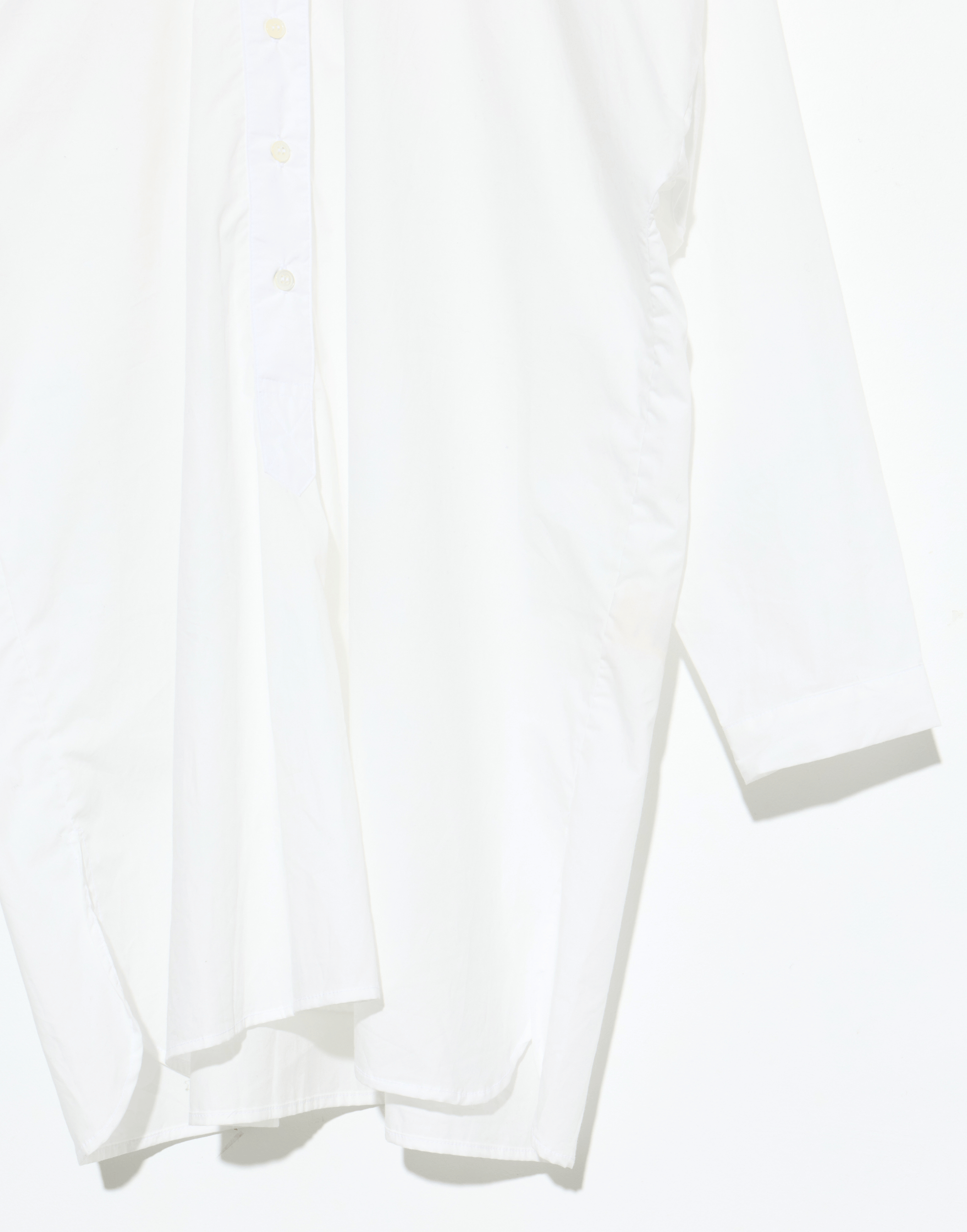 White Cotton Poplin Coal Miner’s Shirt