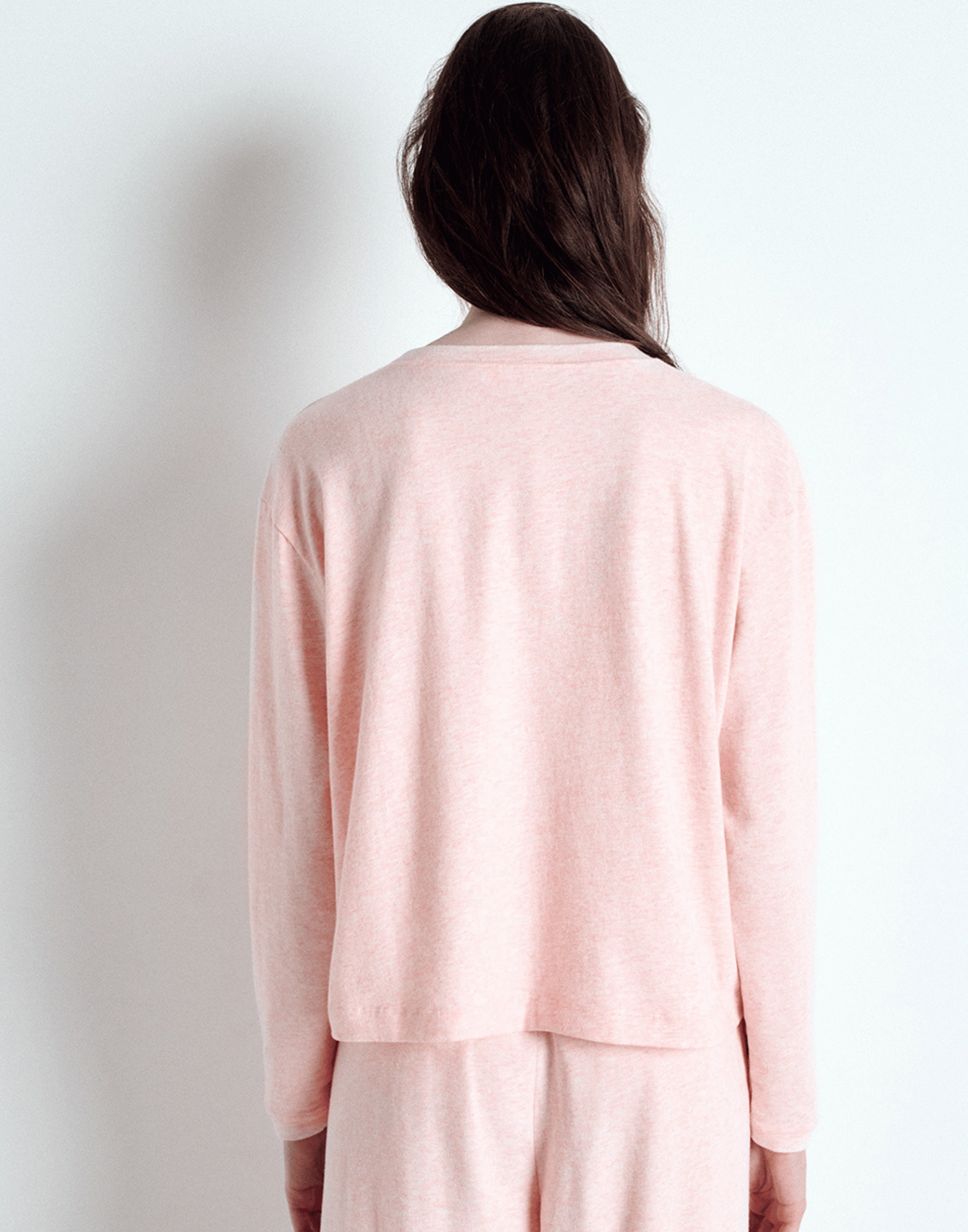 Icing Melange Cotton Blend Ypawood Long Sleeve T-Shirt