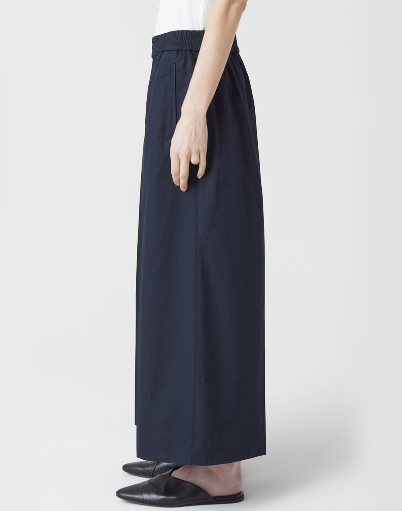 Navy Cotton Wide Leg Wren Pants
