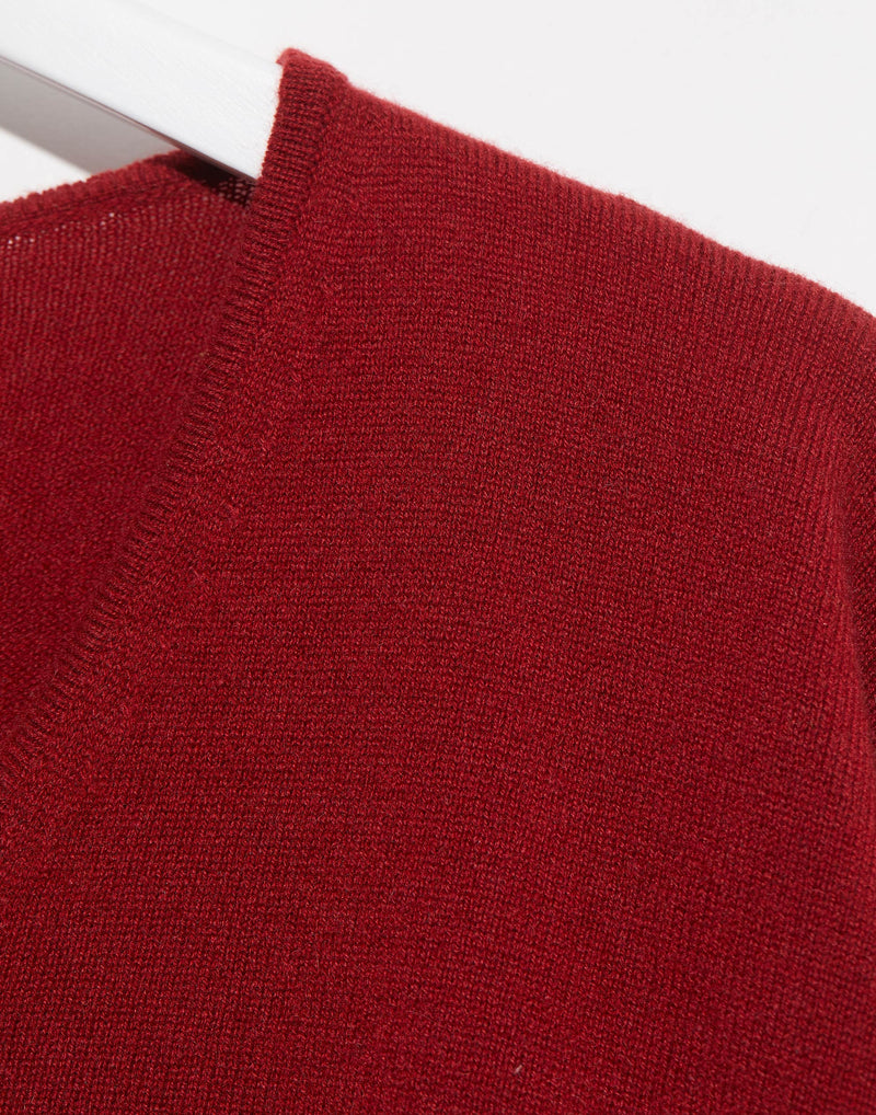 Carmine Red Cashmere Xenia Pullover