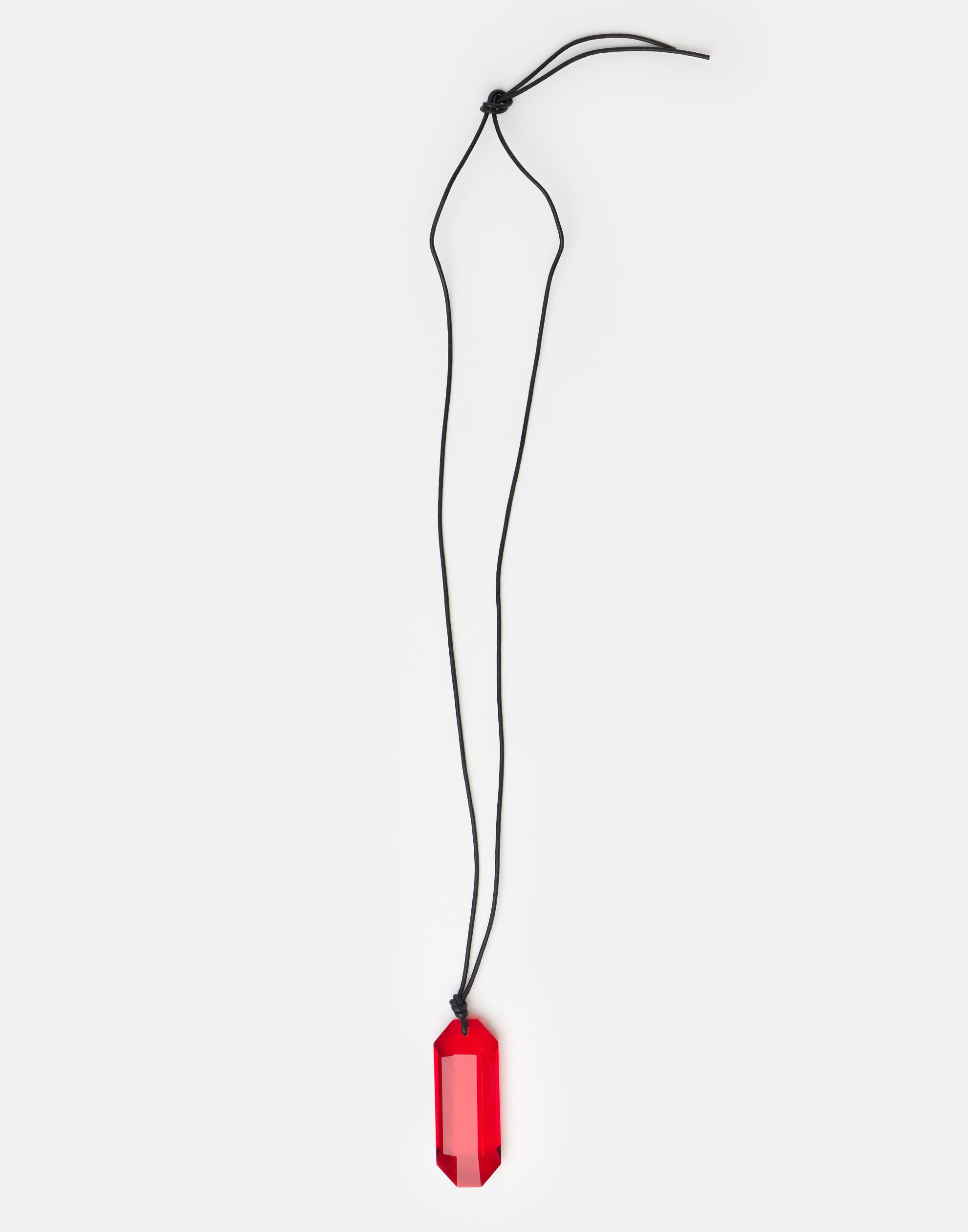 Red Glass Pendant Necklace