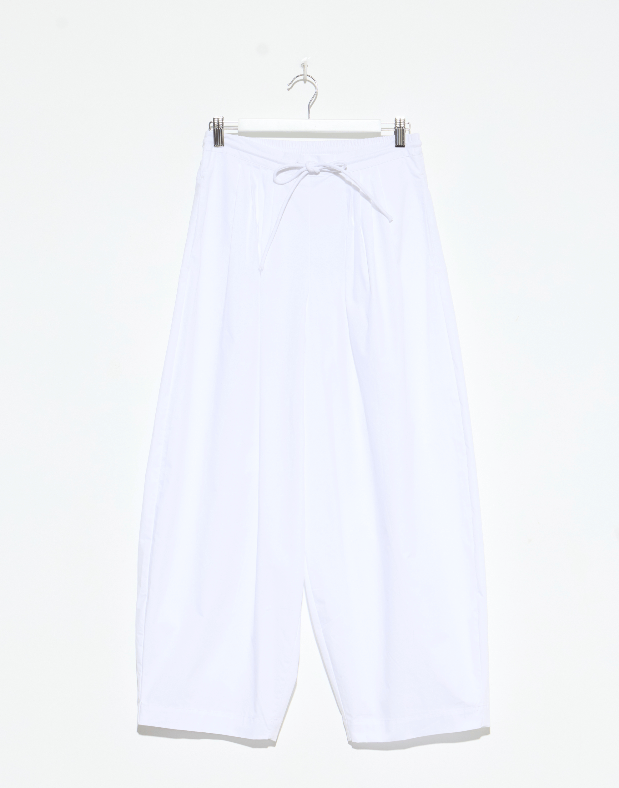 White Cotton Poplin Pamela Pants