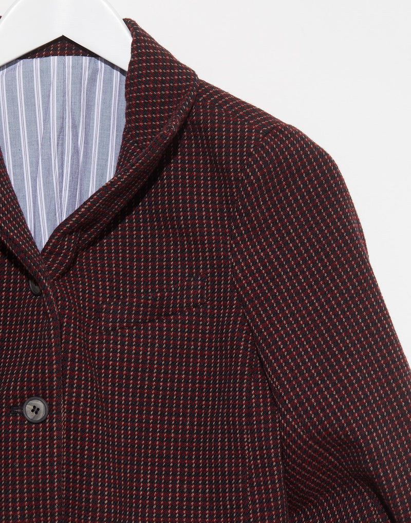 Red Check Wool Tyrol Jacket