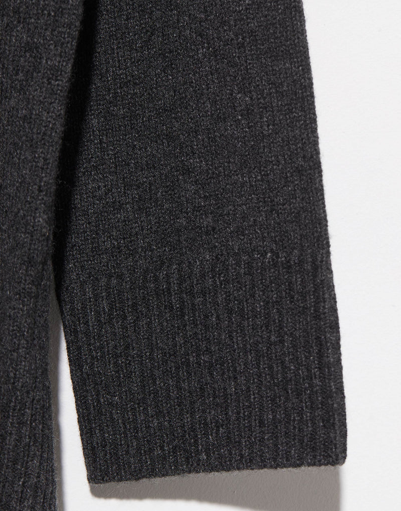 Charcoal Oversized Rollneck Cashmere Pullover