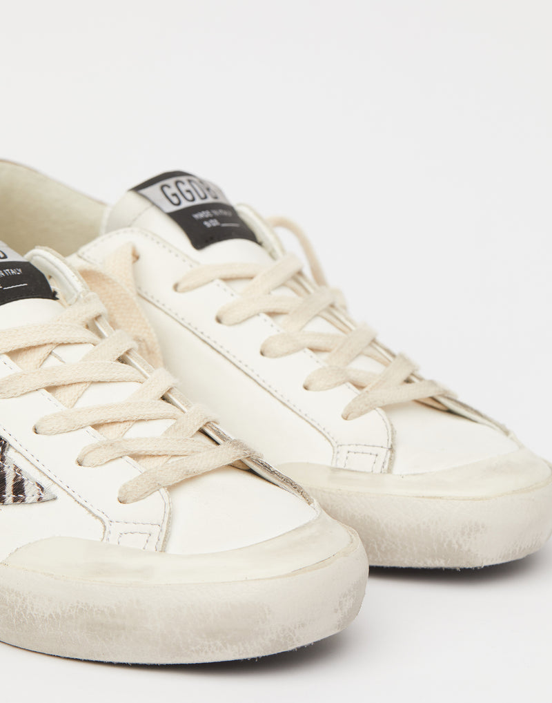 White & Bronze Studded Superstar Sneakers