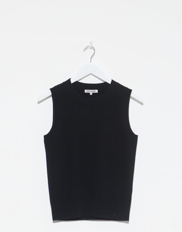 Black Cashmere Tank Top