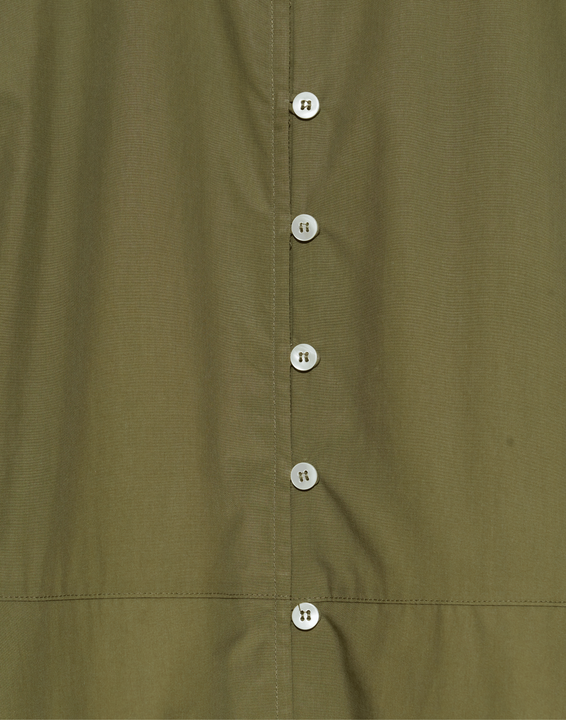Khaki Cotton & Tencel Nora Dress