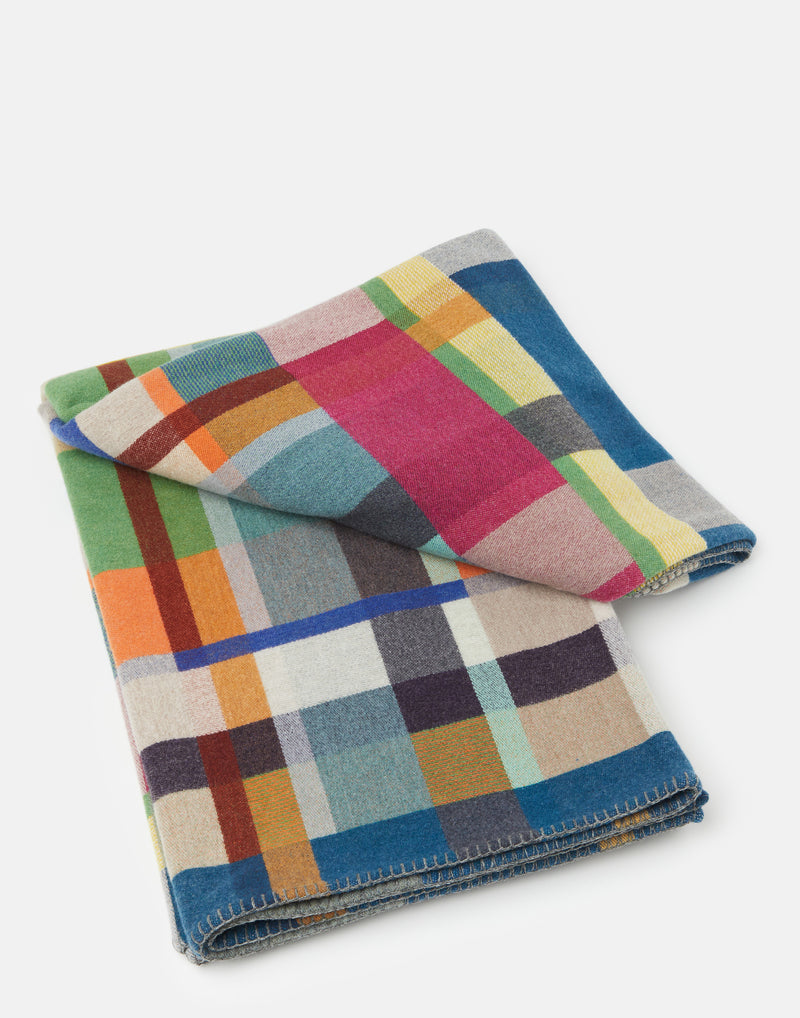 Large Multicolour Wool Gwynne Throw