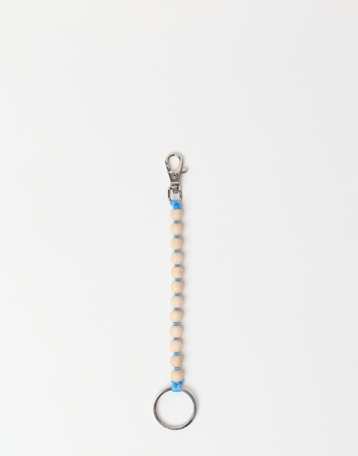 Natural & Sky Blue Perlen Short Key Chain