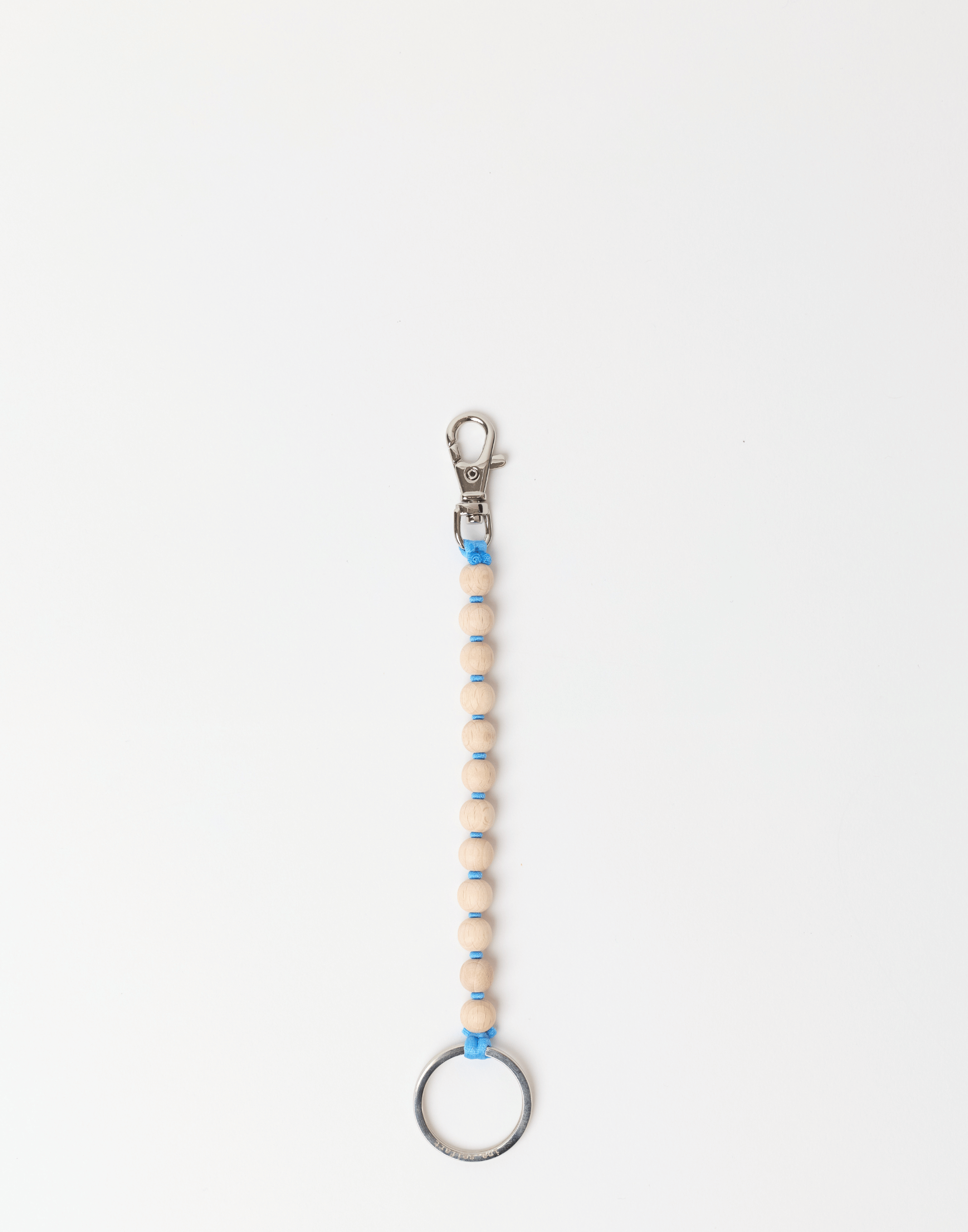 Natural & Sky Blue Perlen Short Key Chain
