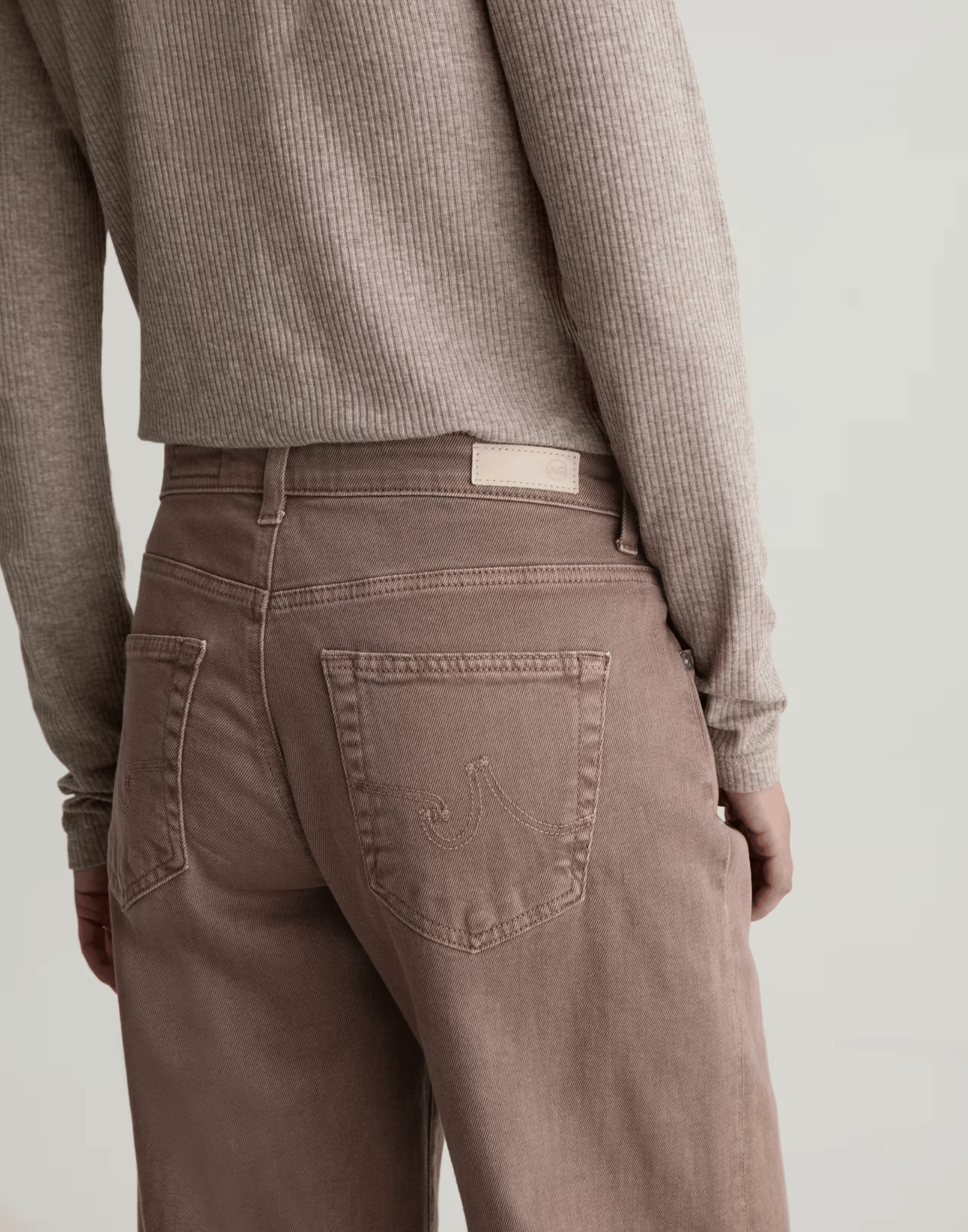 Sulfur Taupe Grey Low-Rise Adria Jeans
